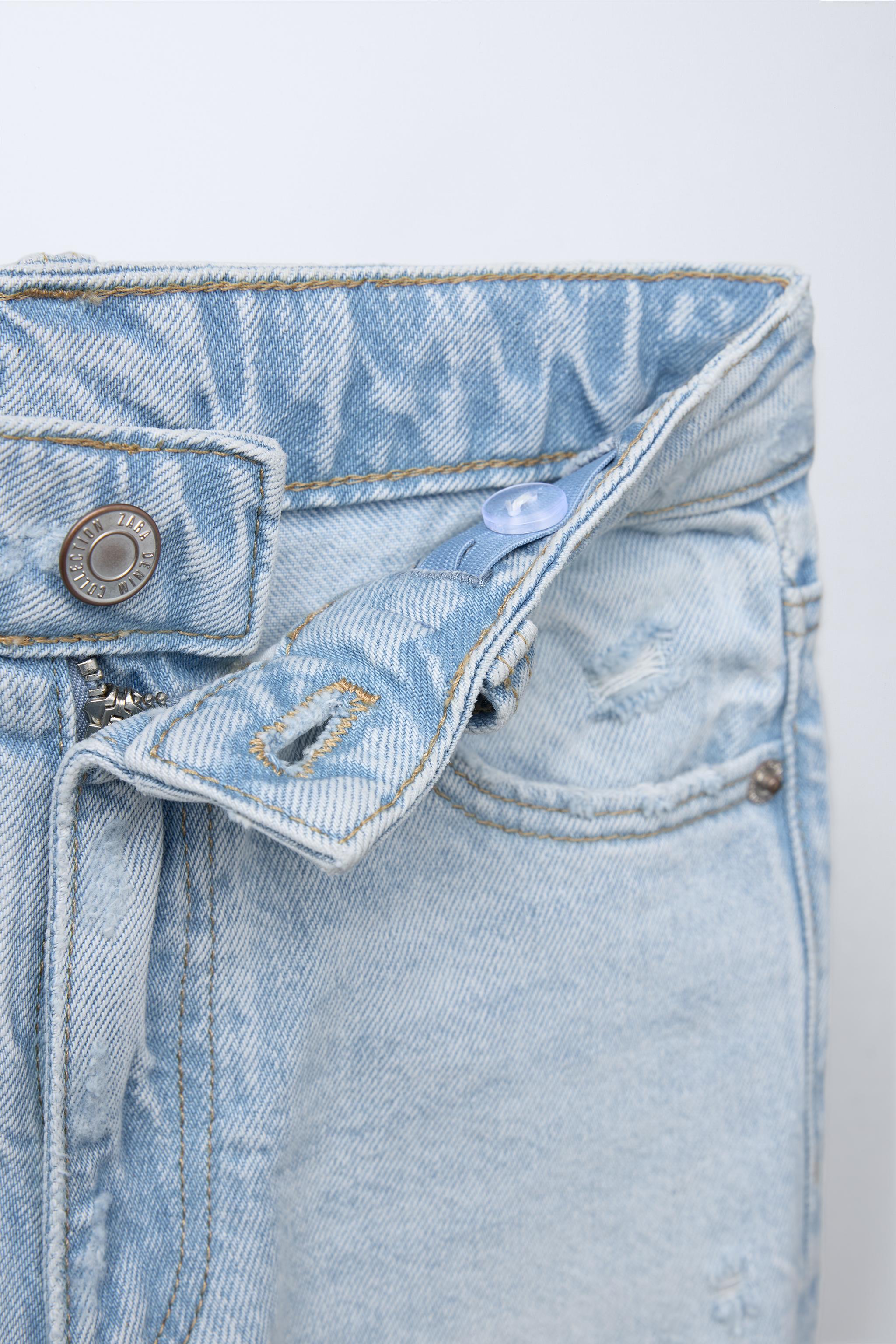 RIPPED WIDE LEG JEANS