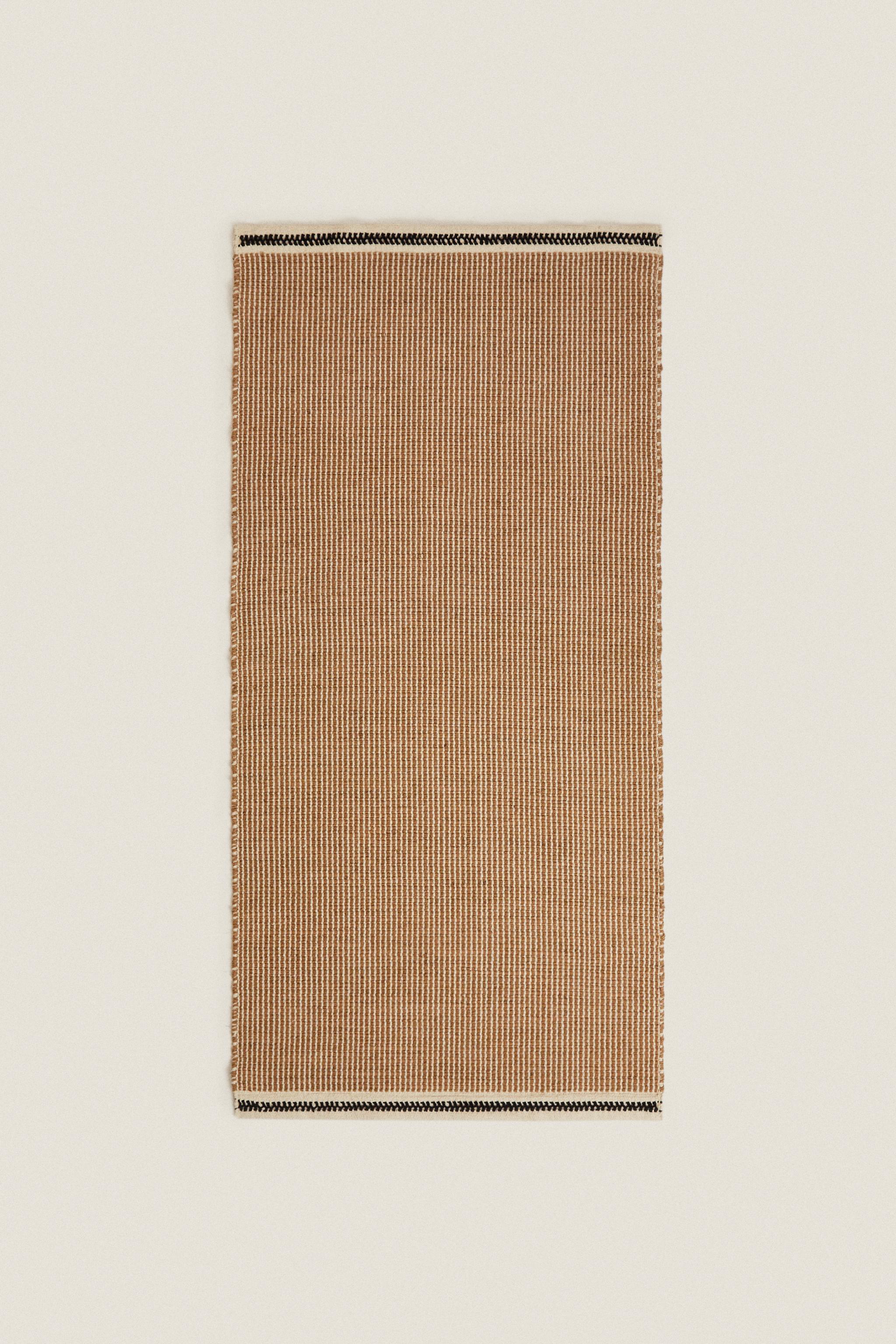 NON-SLIP STRIPED JUTE RUG
