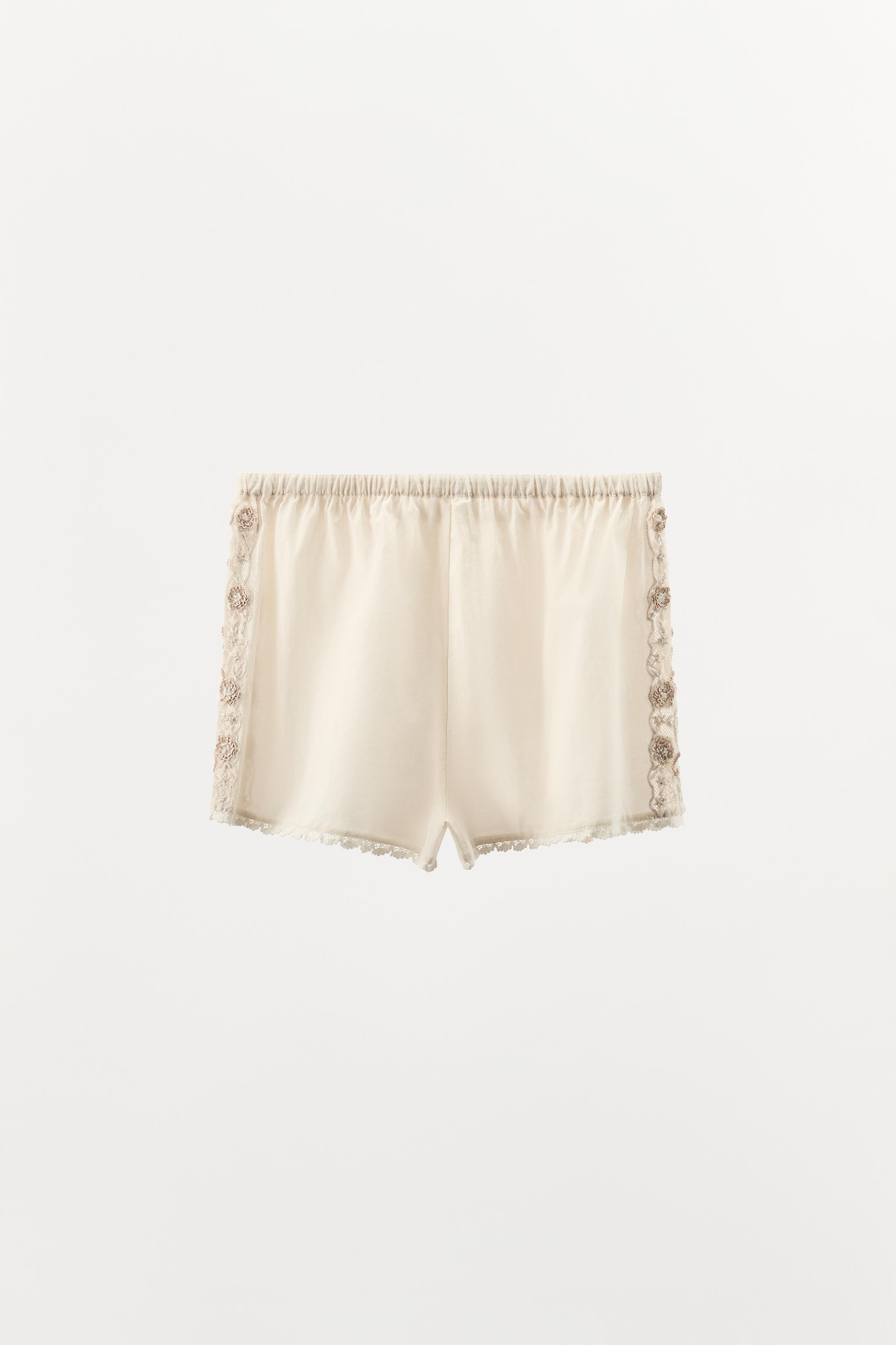 LIMITED EDITION BEADED EMBROIDERED SHORTS