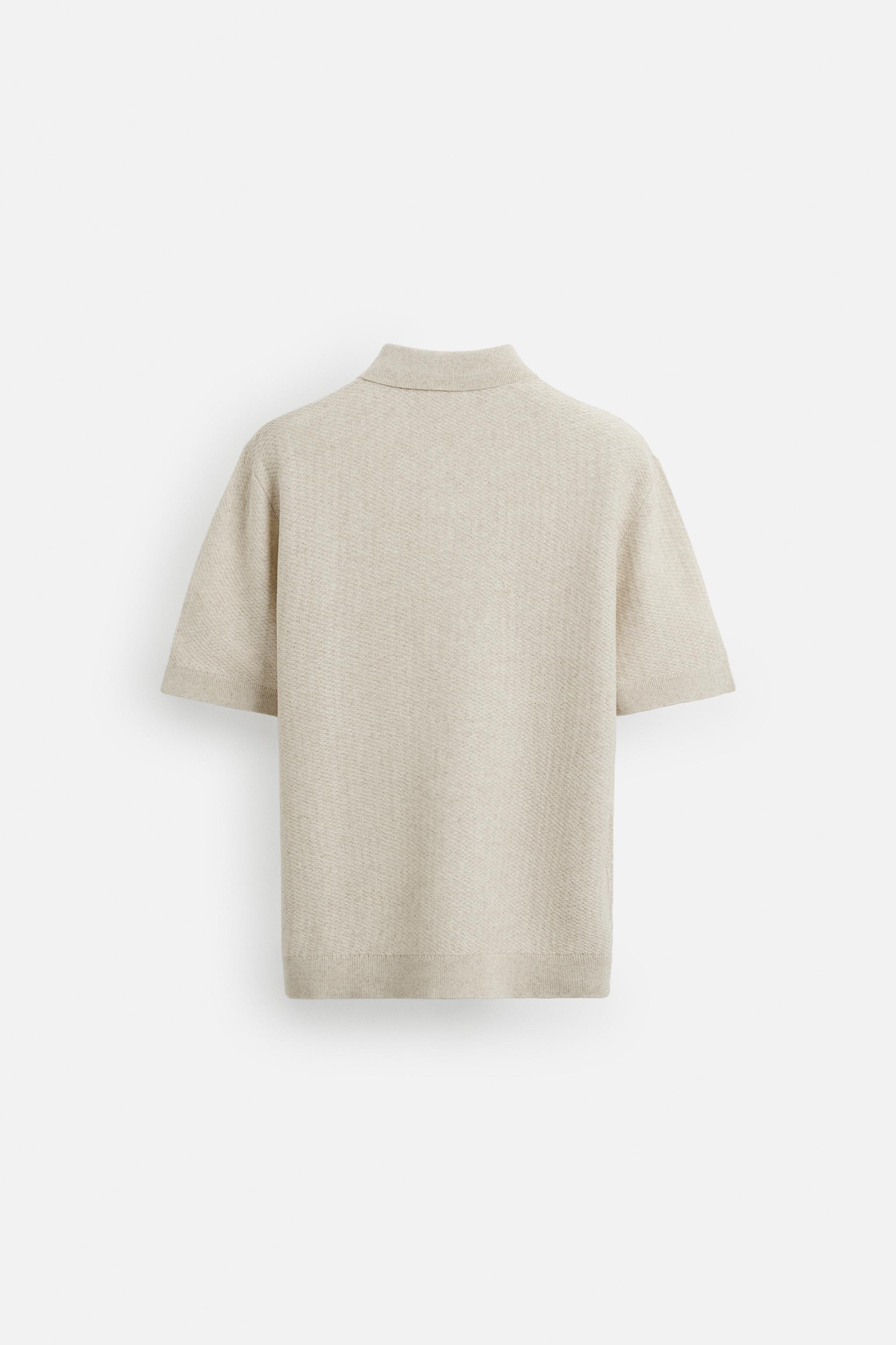 TEXTURED KNIT POLO SHIRT
