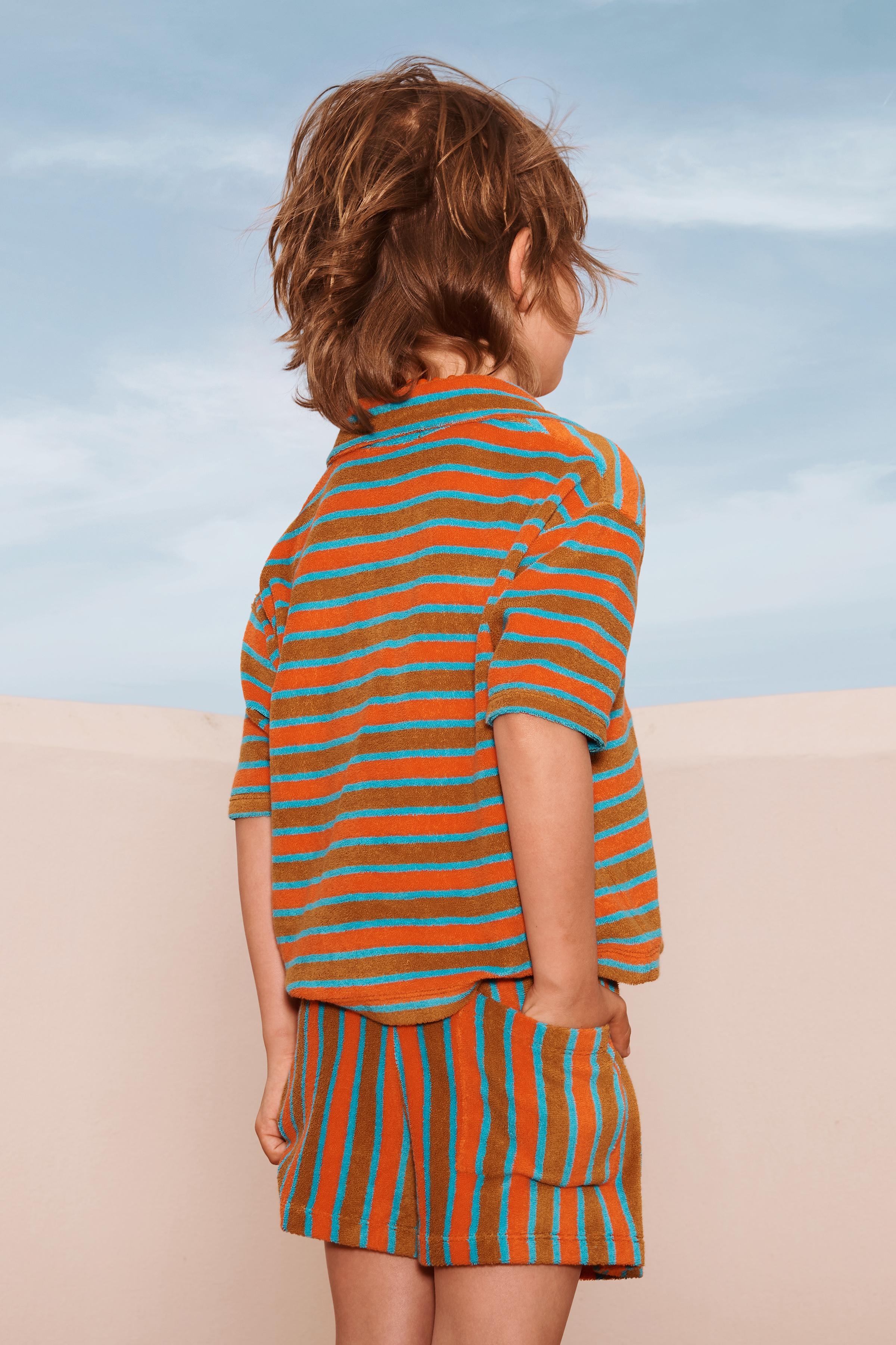 LIMITED EDITION STRIPED TOWEL POLO SHIRT