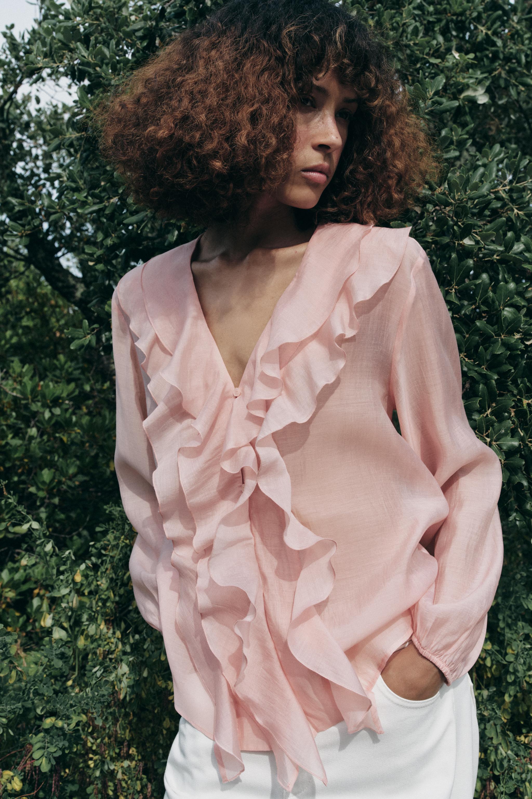 ZW COLLECTION RUFFLED SHIRT