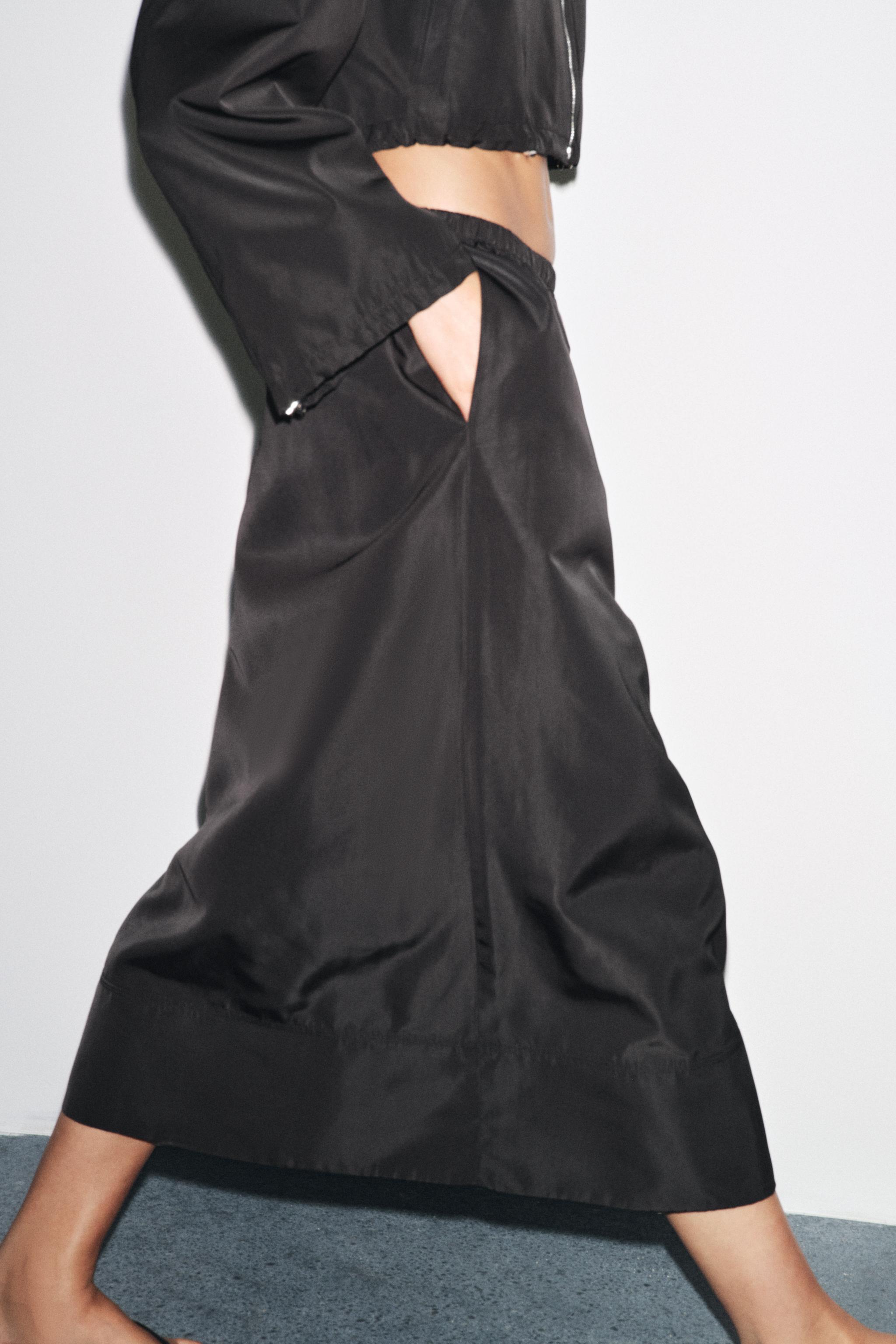 MIDI SKIRT WITH TECHNICAL EFFECT ZW COLLECTION