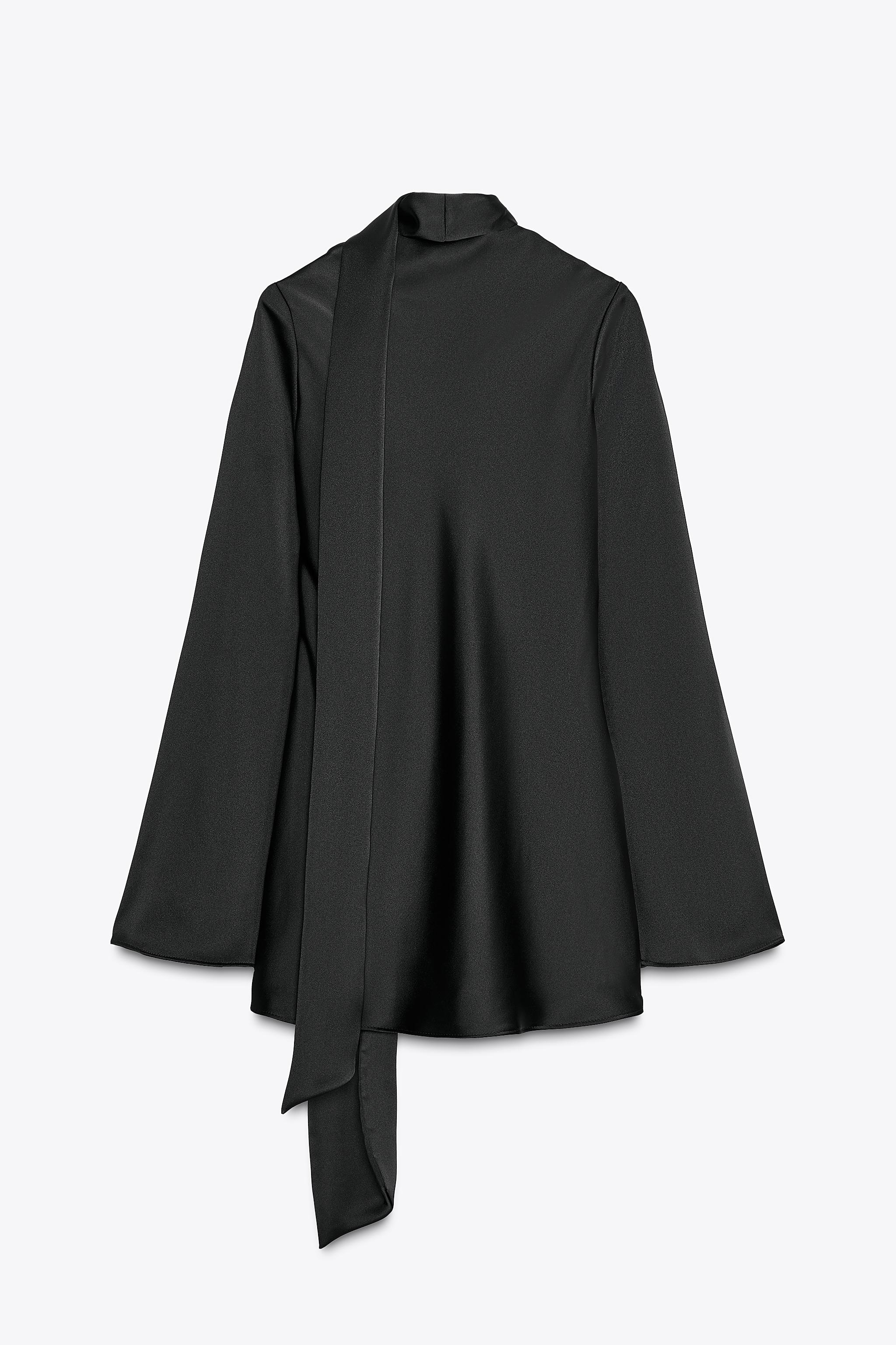 SATIN EFFECT SCARF DRESS