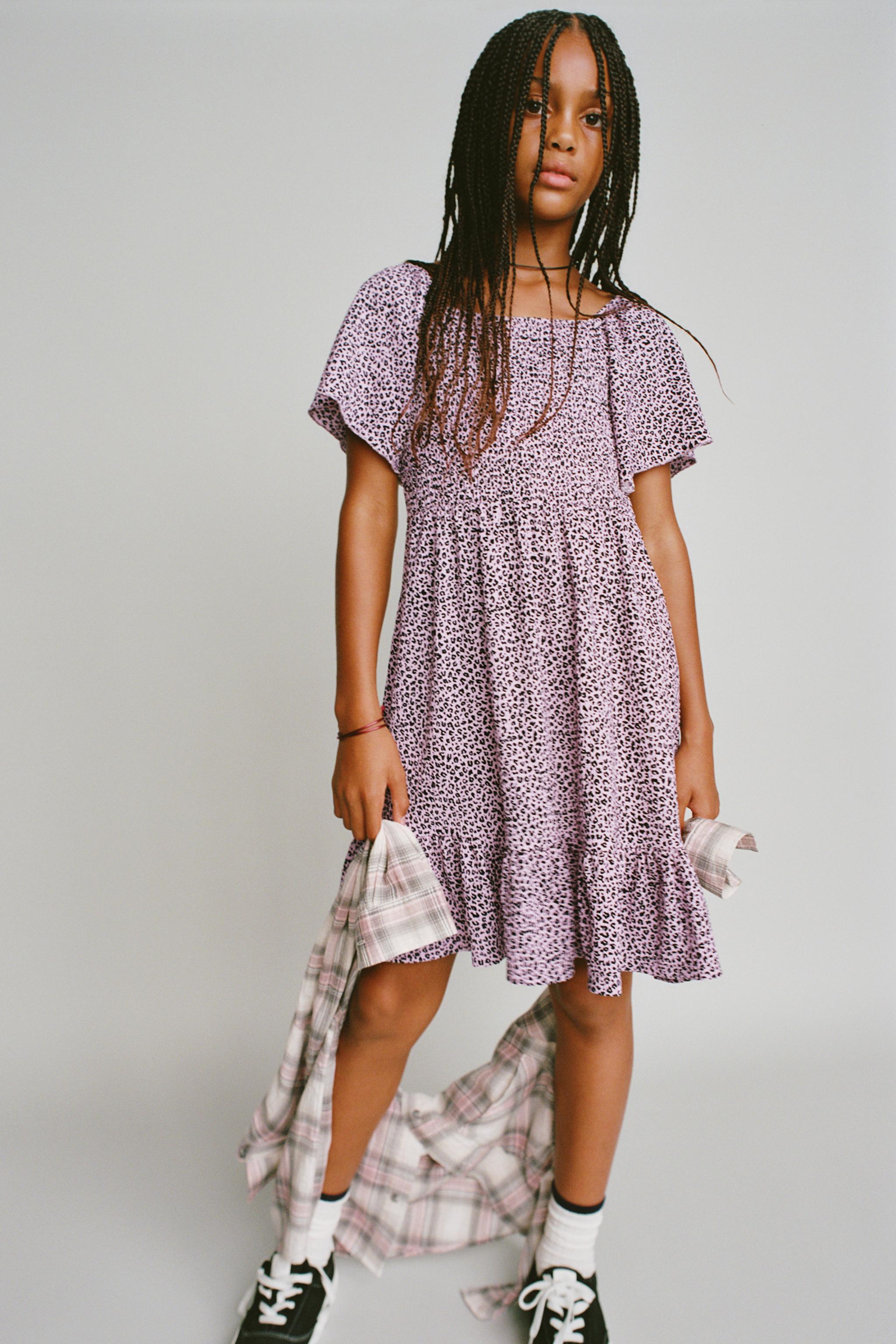 ANIMAL PRINT TEXTURED DRESS