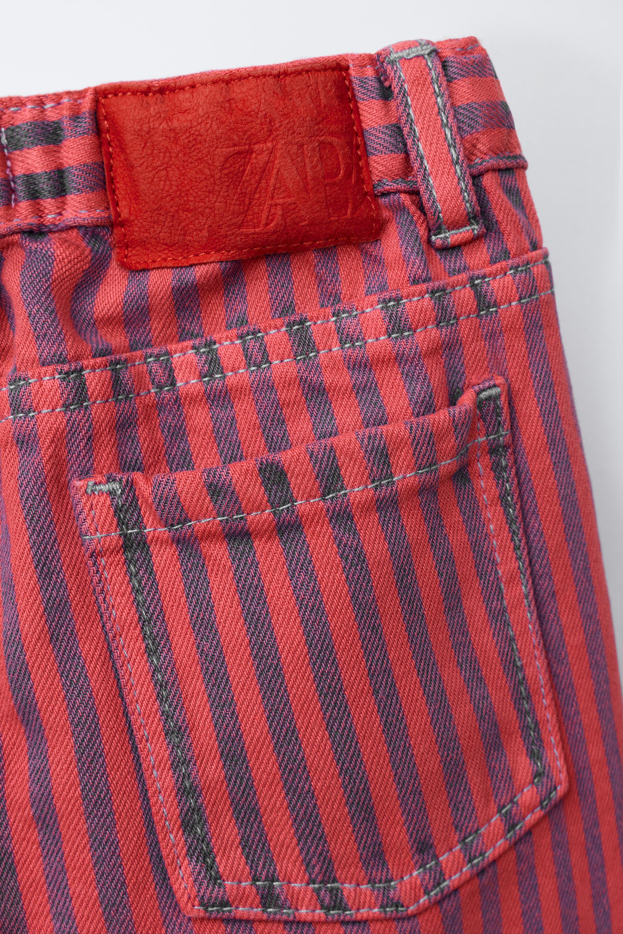 STRIPED STRAIGHT TWILL CULOTTES