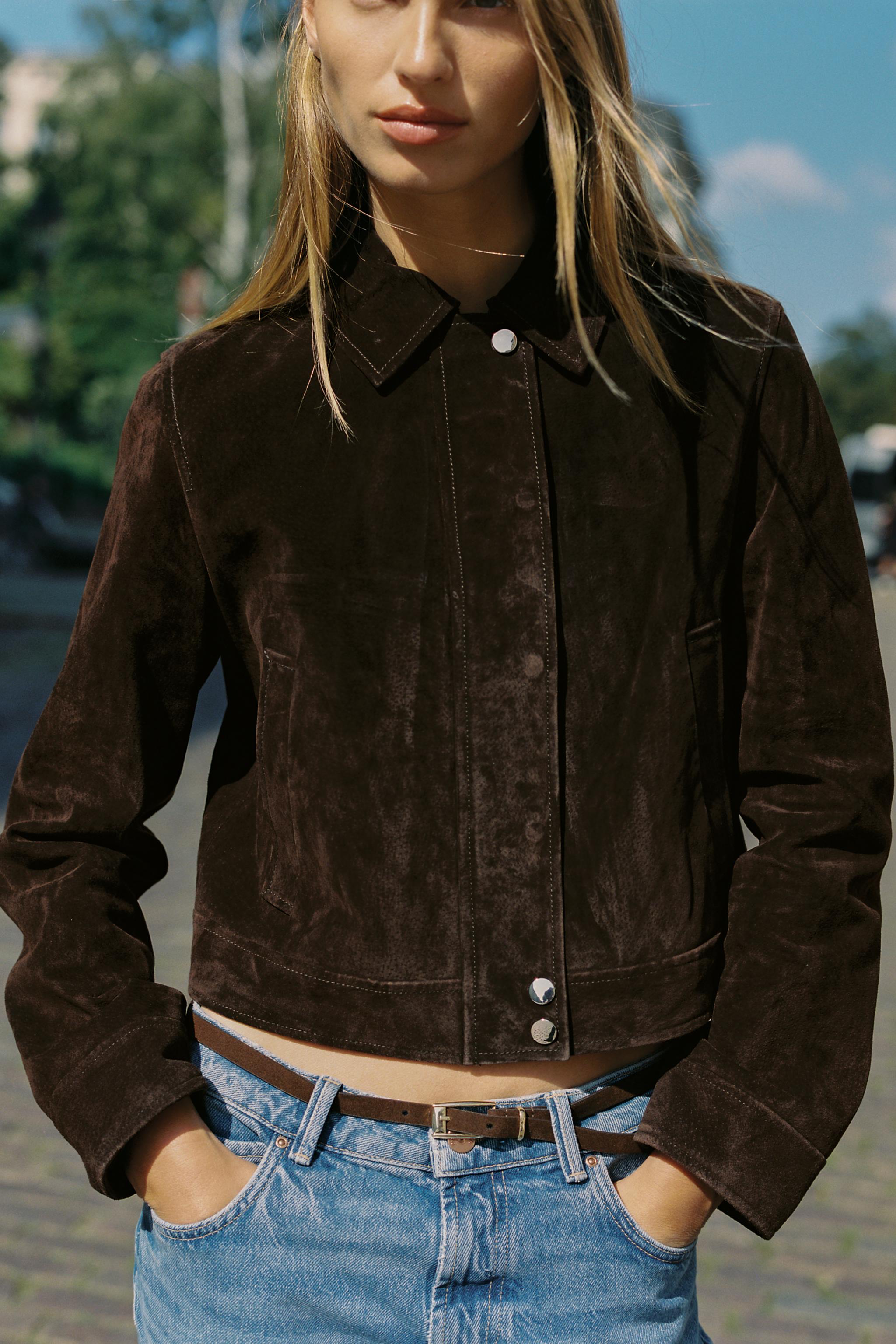 100% LEATHER SHORT JACKET