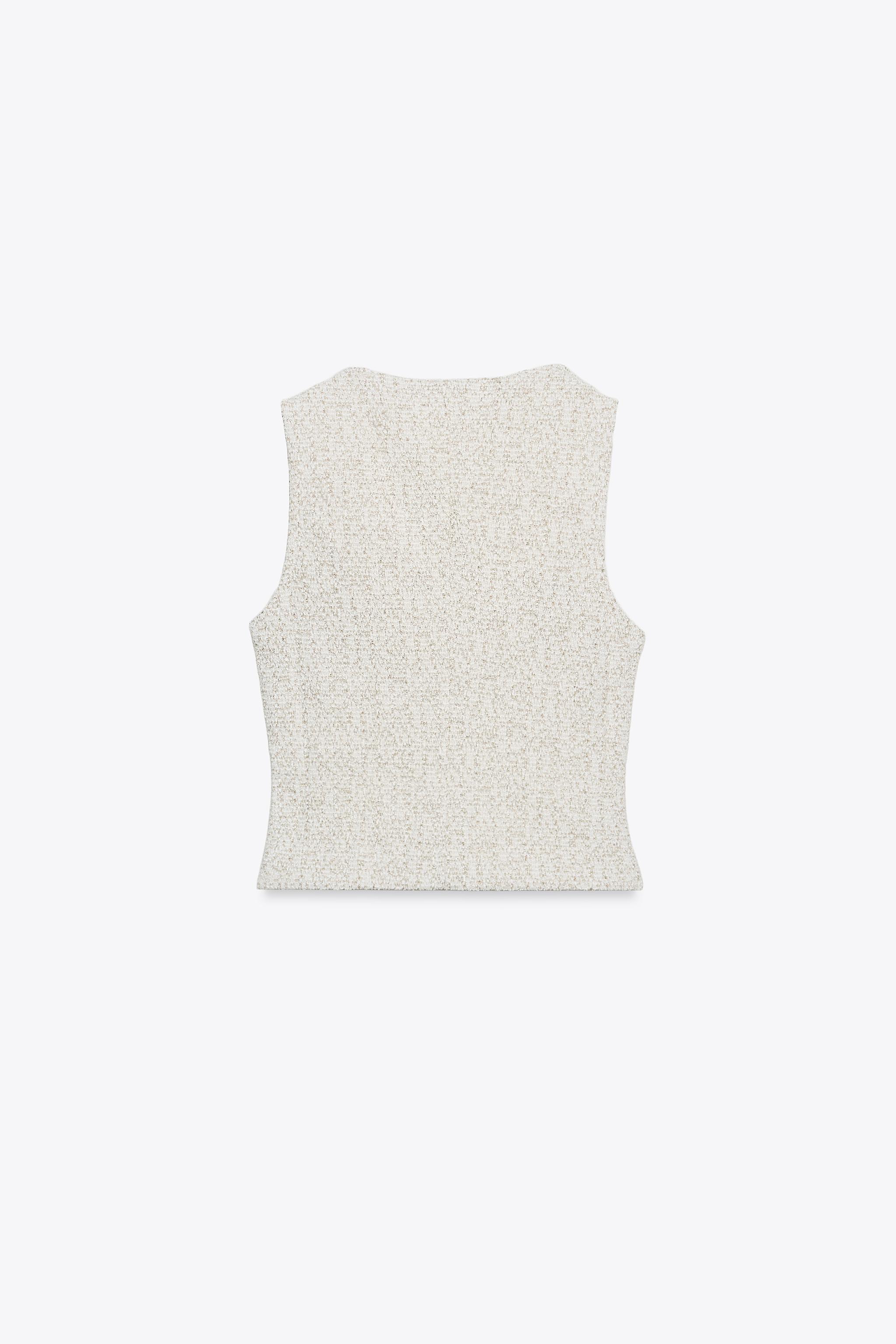 TEXTURED BUTTON VEST