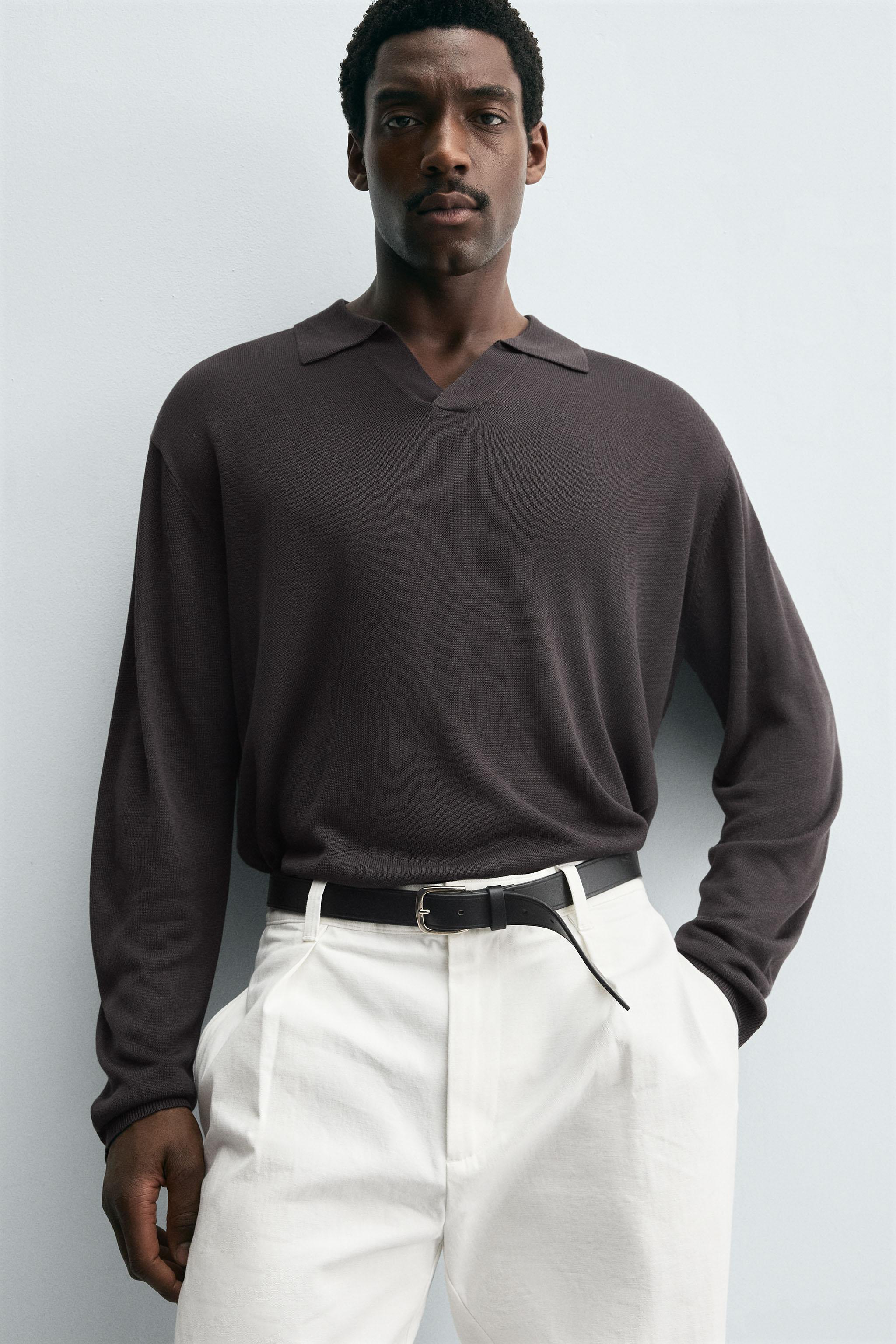 TEXTURED KNIT POLO SHIRT