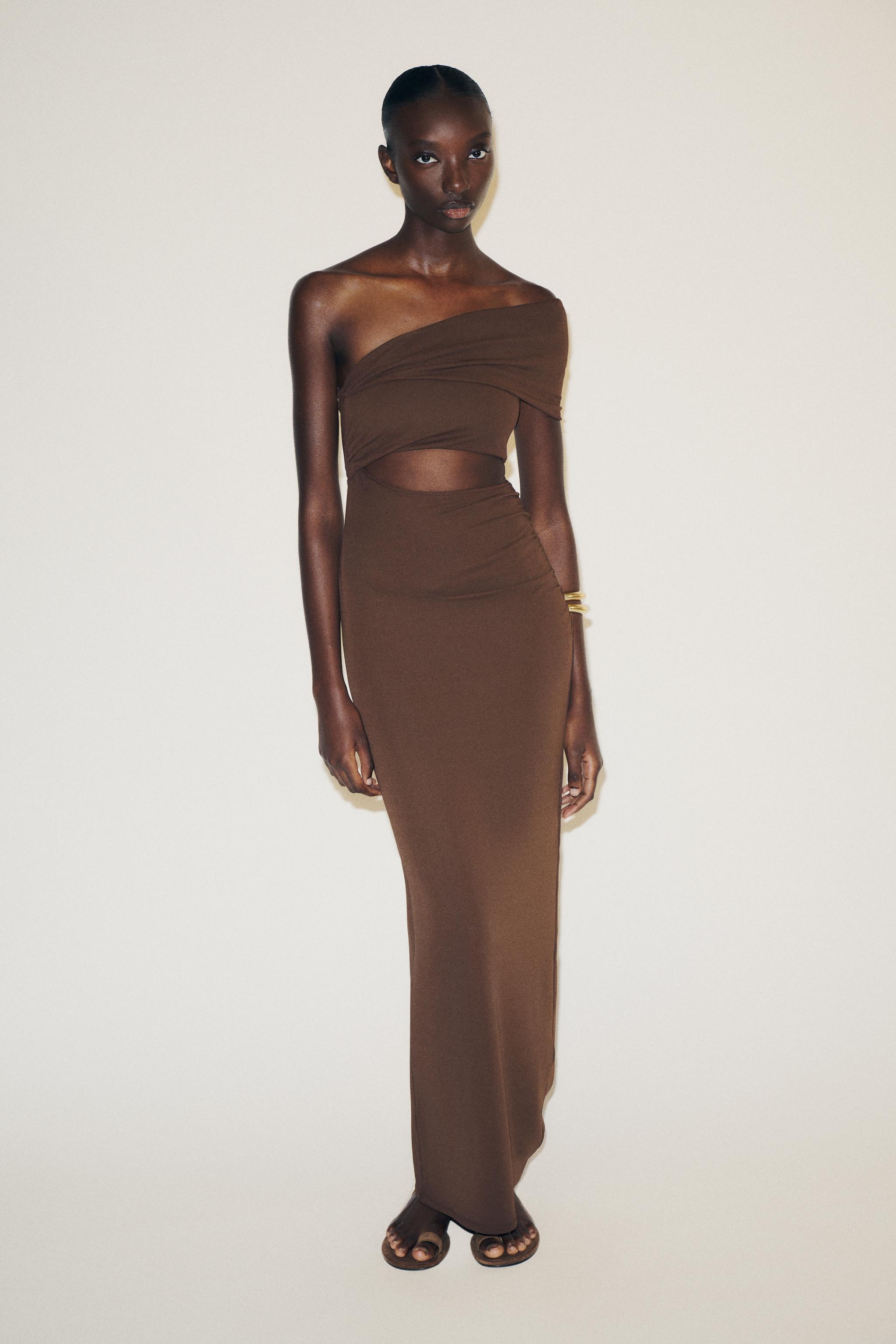 ASYMMETRIC CUT OUT MAXI DRESS