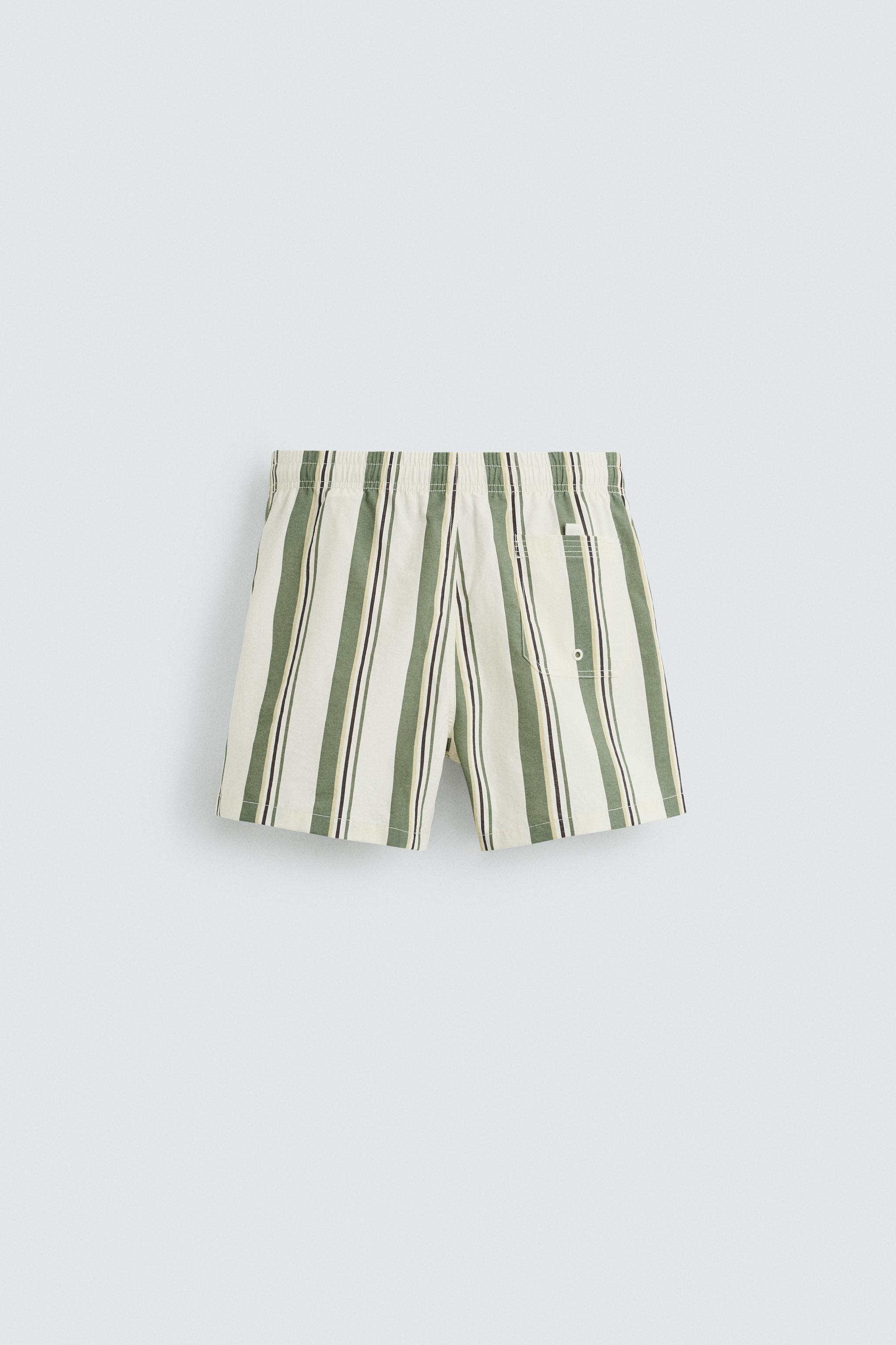 STRIPED MID-LENGTH SWIMSUIT