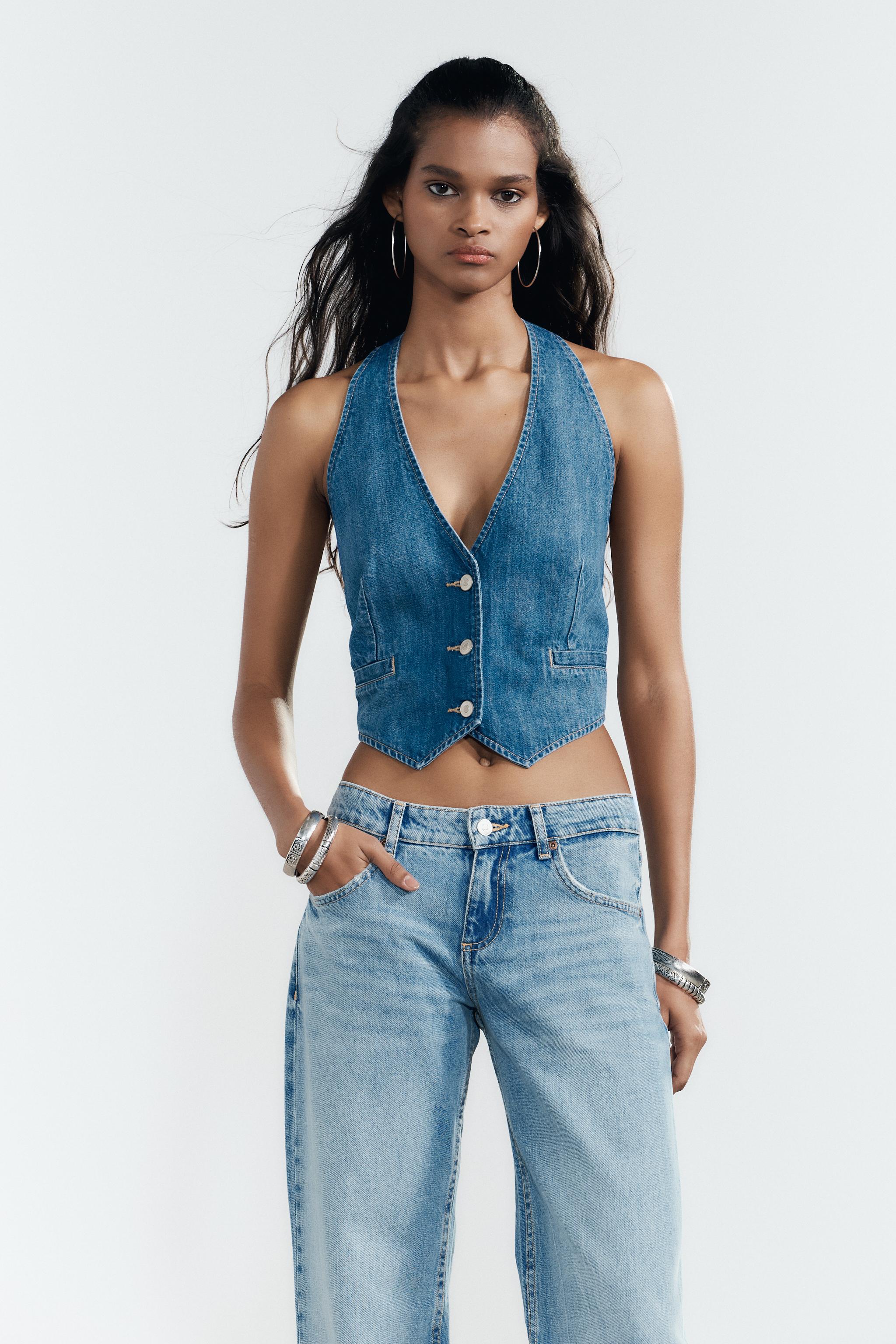 TRF WIDE LEG LOW RISE JEANS