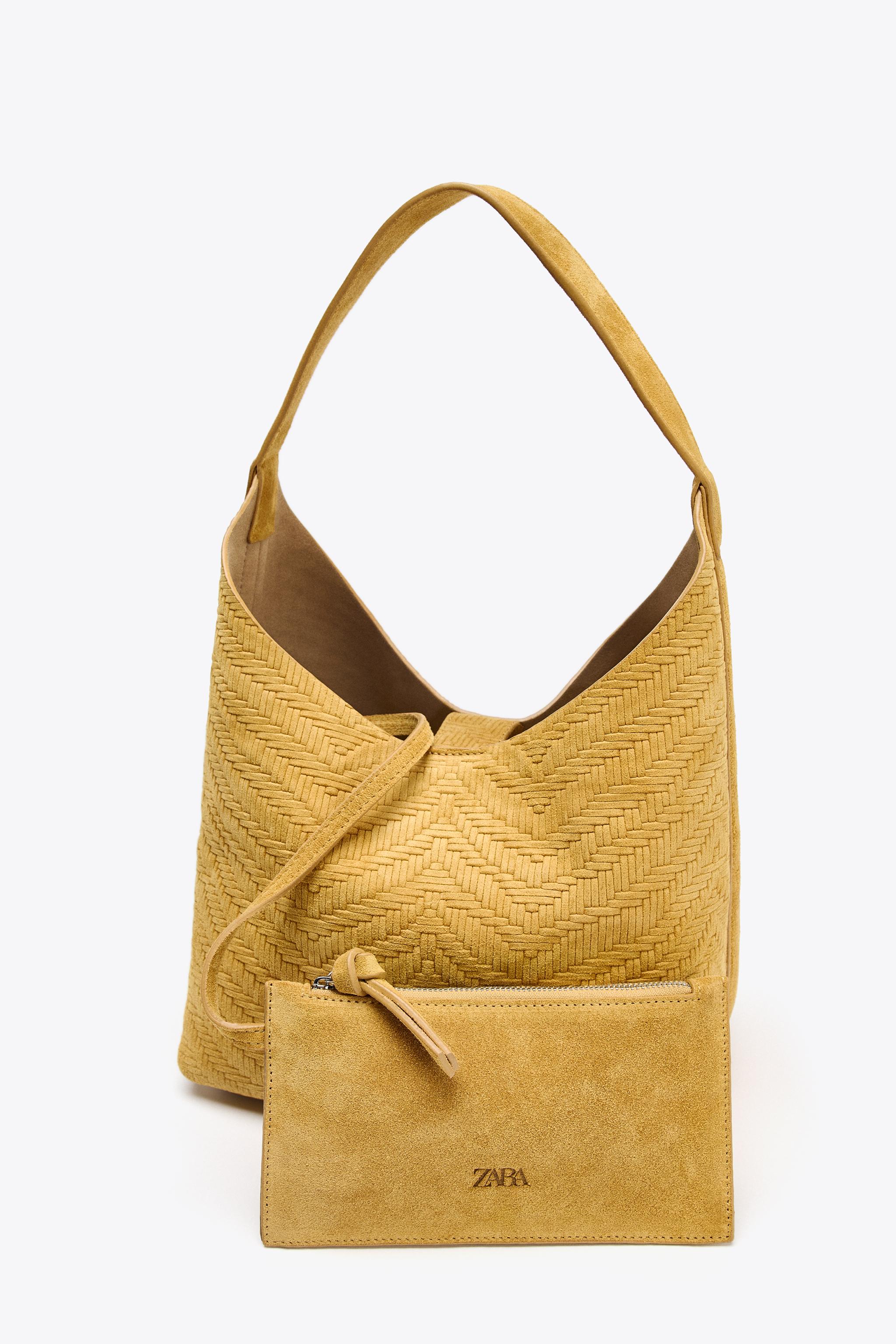 SPLIT LEATHER BRAIDED BAG