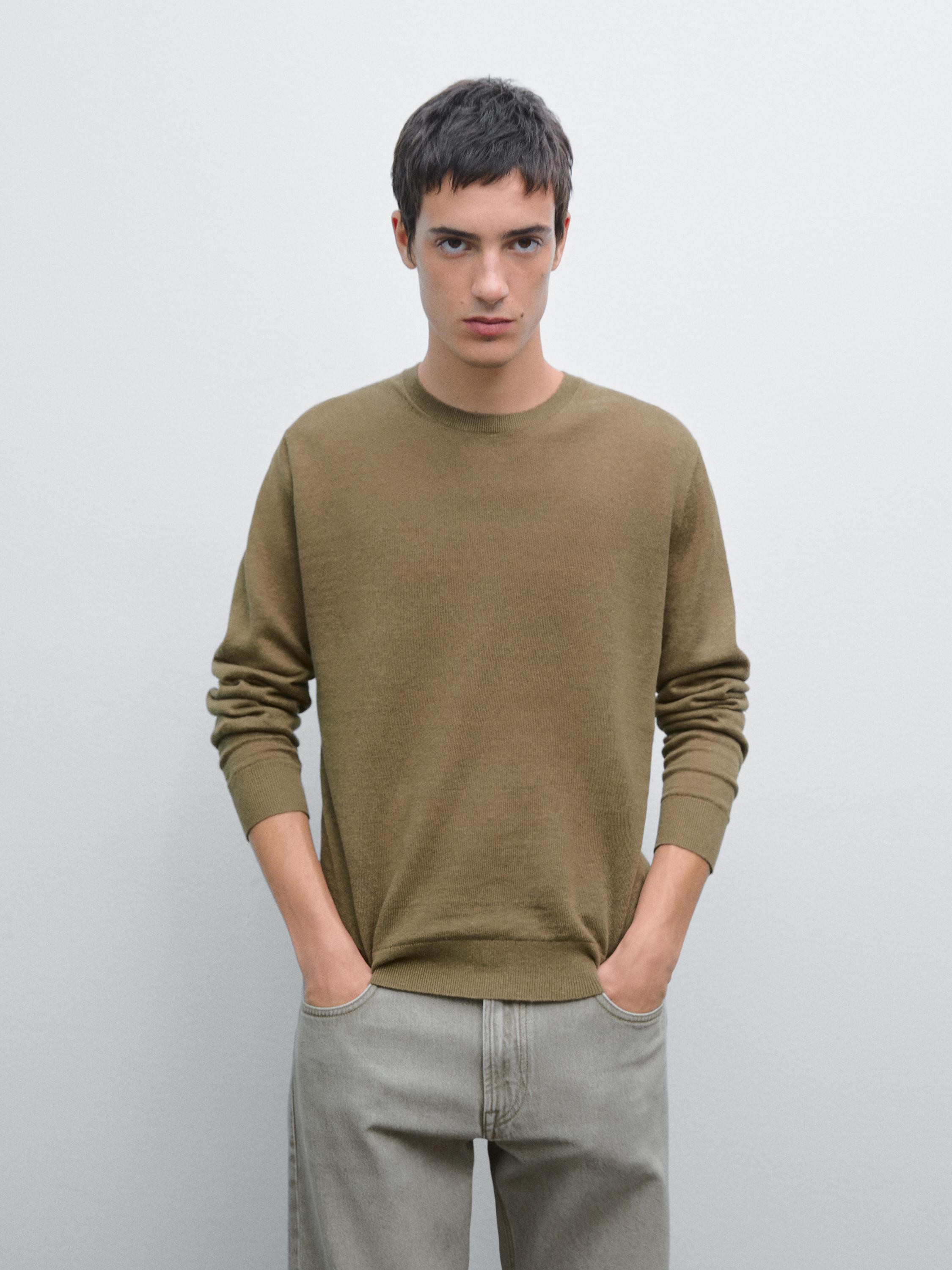 100% linen knit sweater
