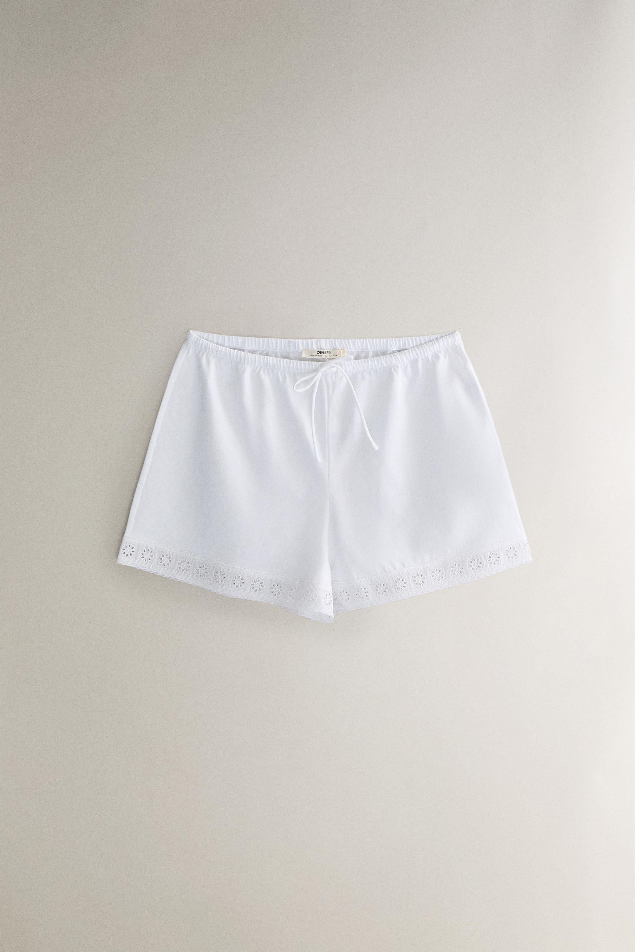 LACE COTTON SHORTS