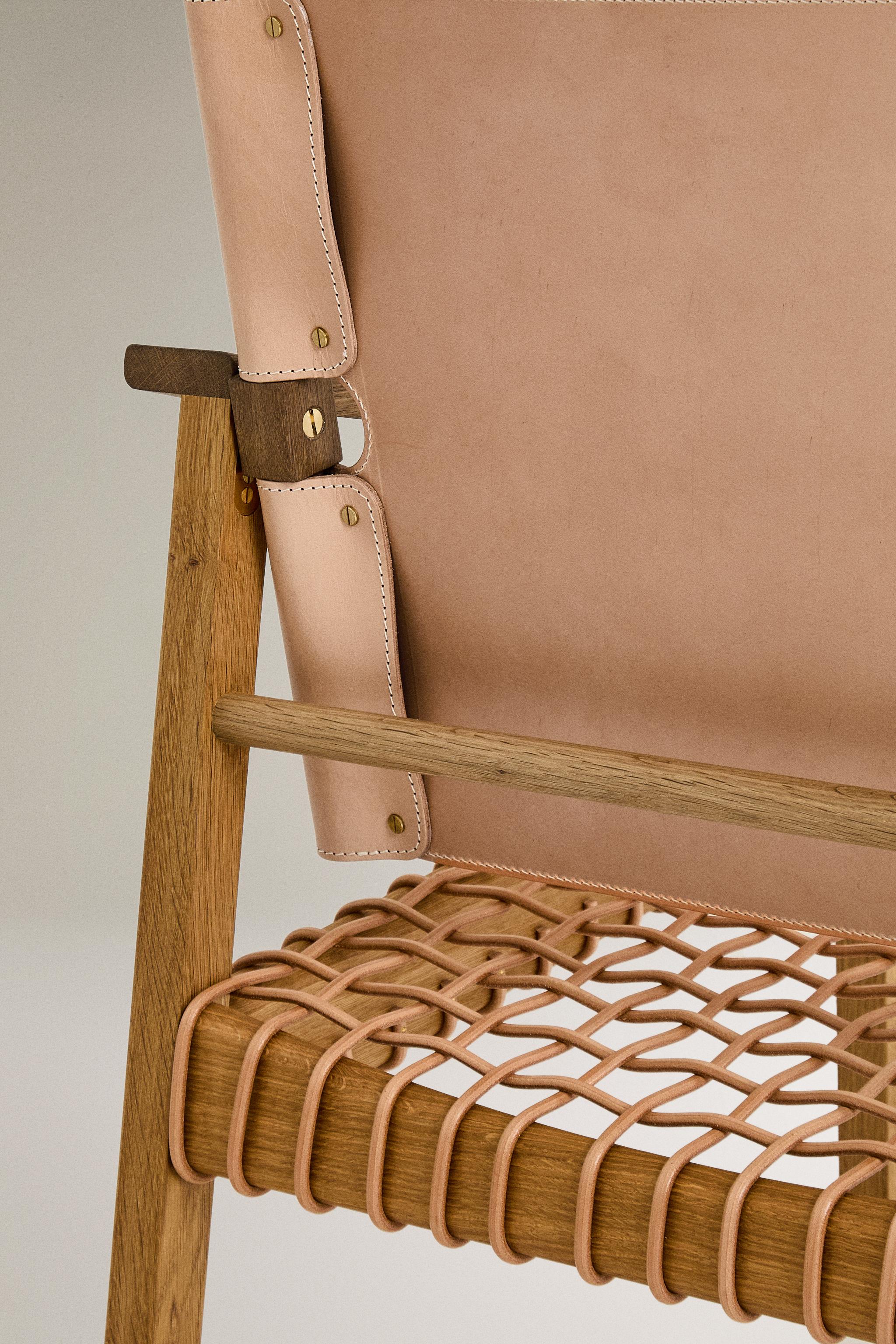 OAK WOOD LEATHER CHAIR X OTZI