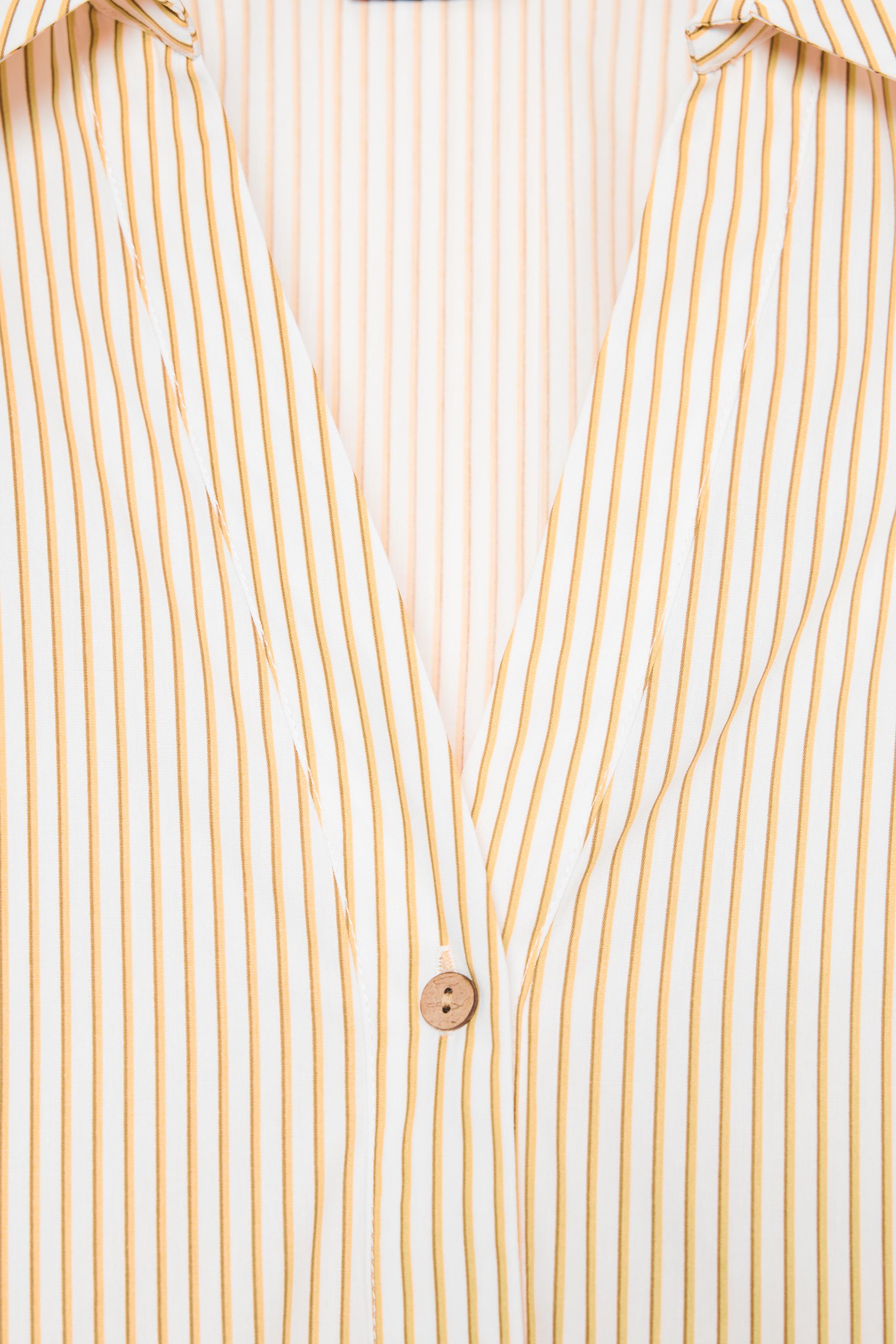 STRIPED POPLIN SHIRT WITH WIDE SLEEVES