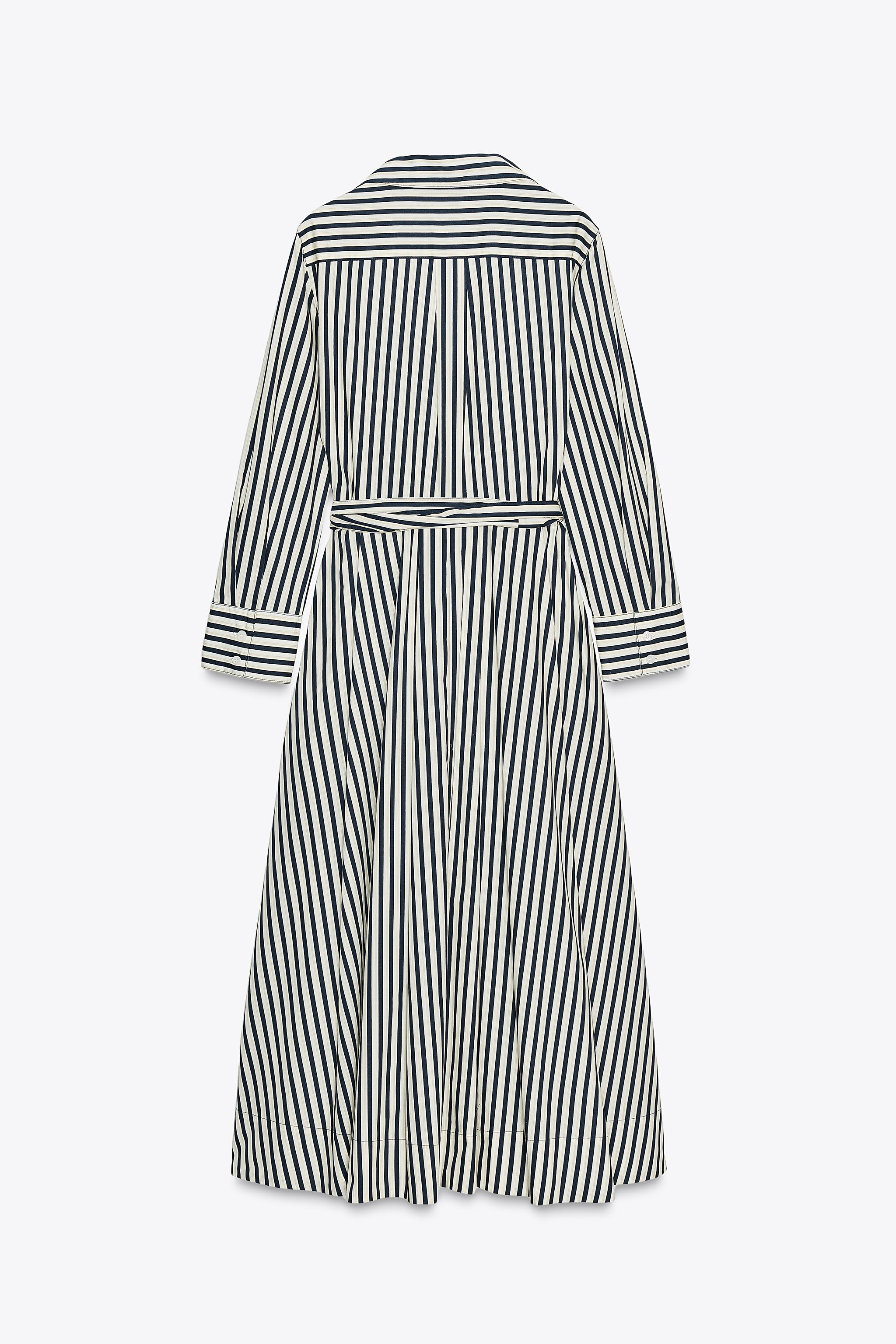 ZW COLLECTION STRIPED SHIRT DRESS
