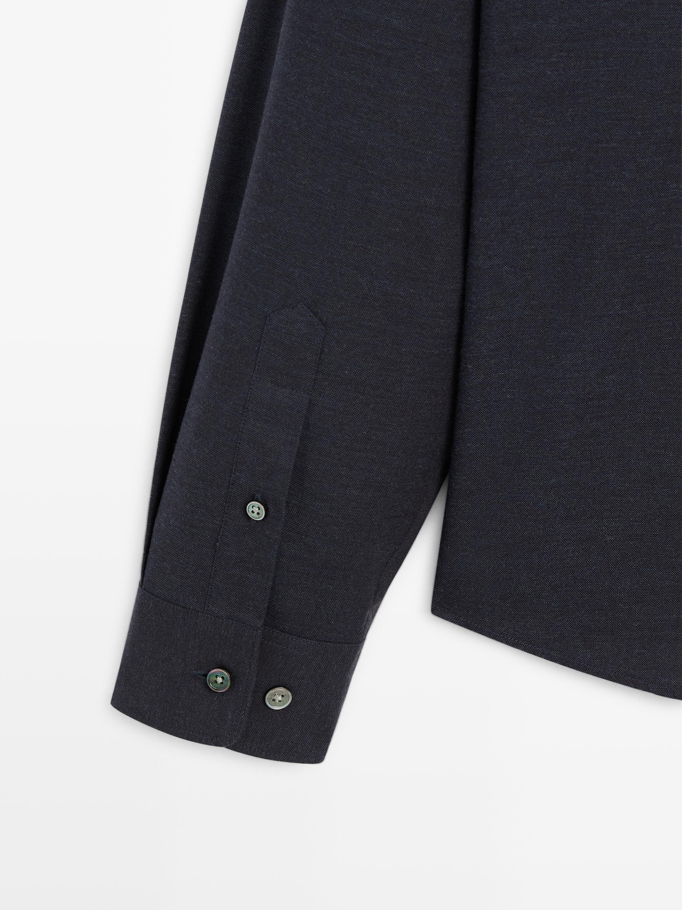 Soft regular fit melange shirt