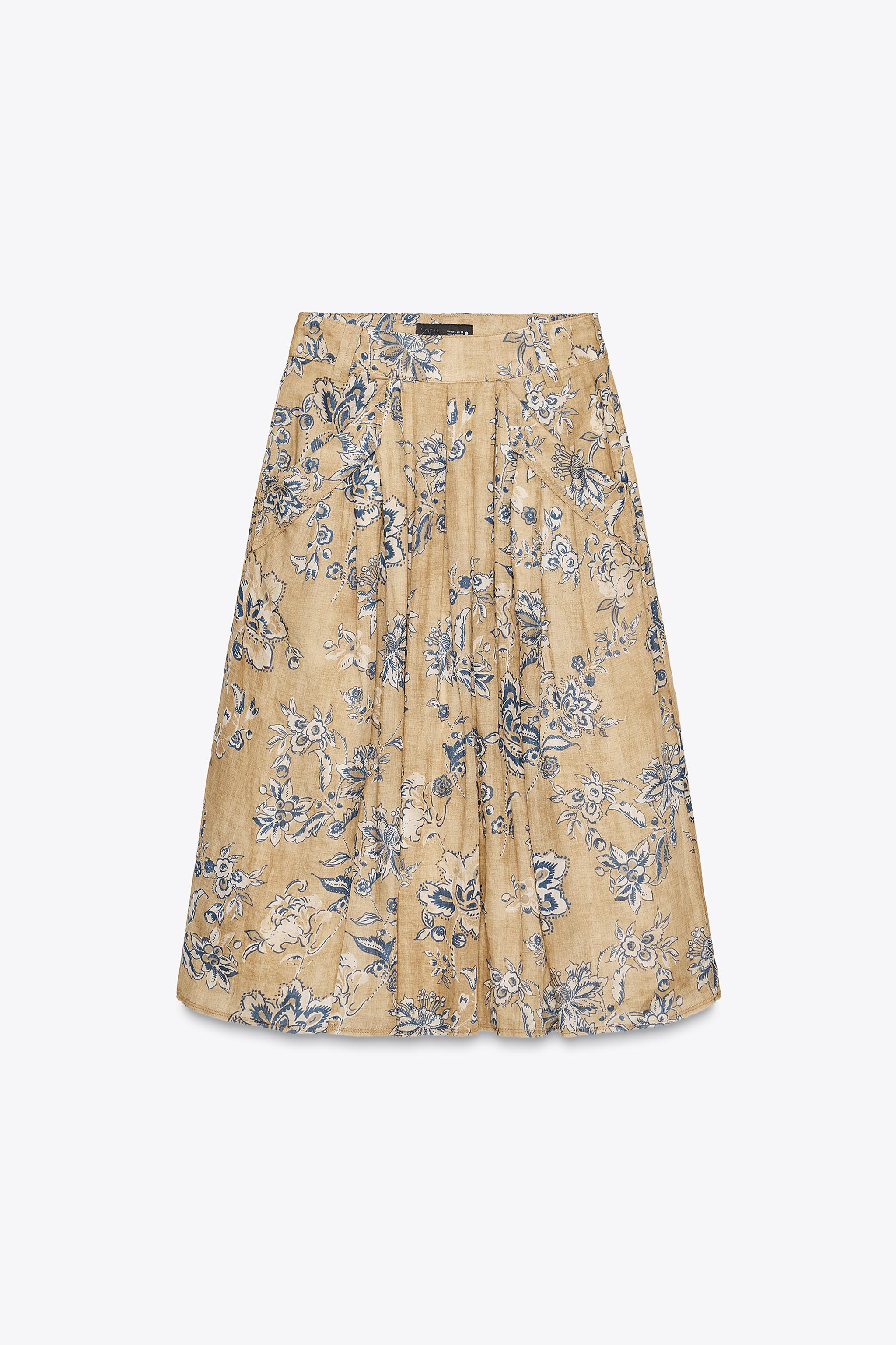 ZW COLLECTION RAMIE FLORAL PRINT SKIRT
