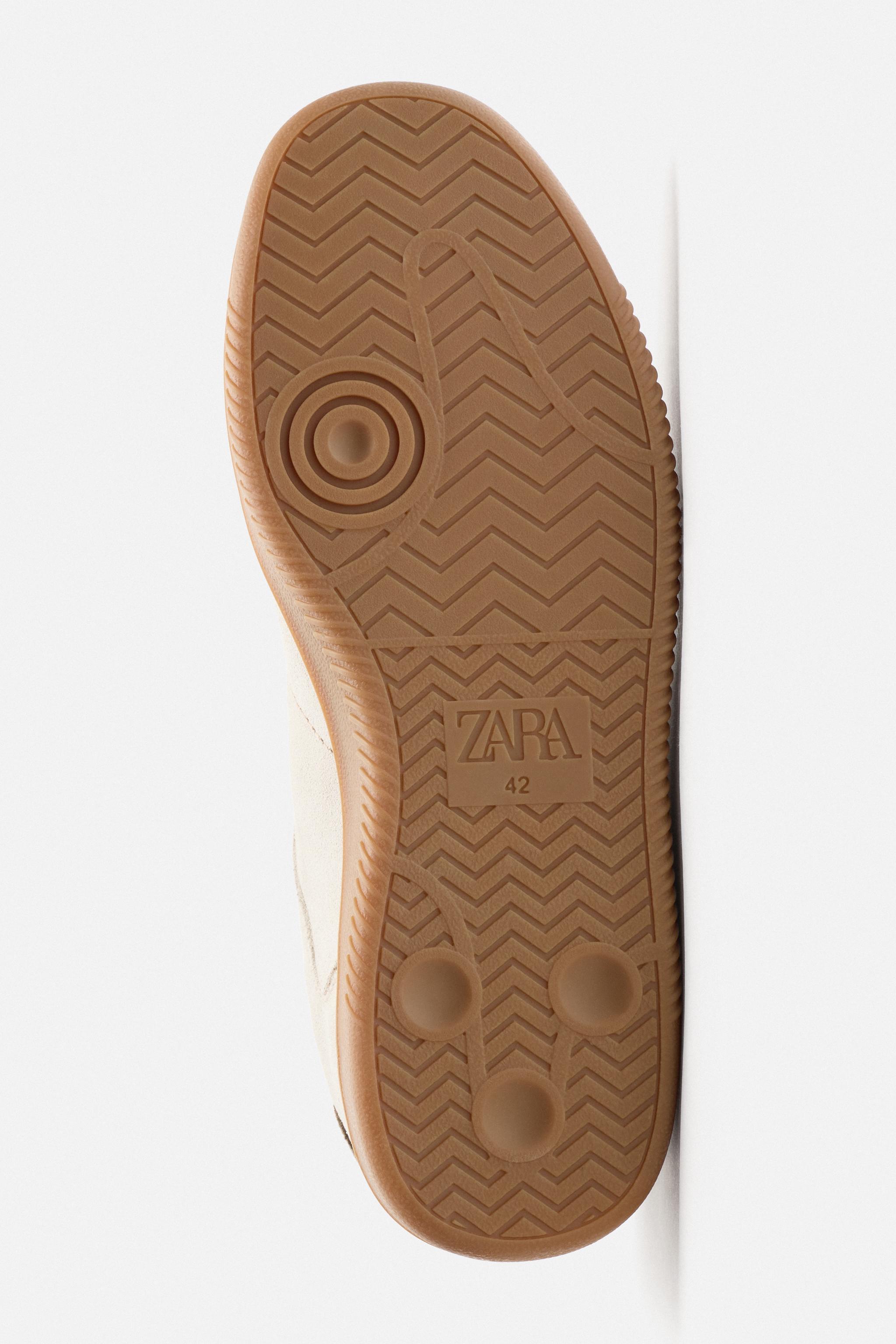 LEATHER CONTRAST SOLE SNEAKERS