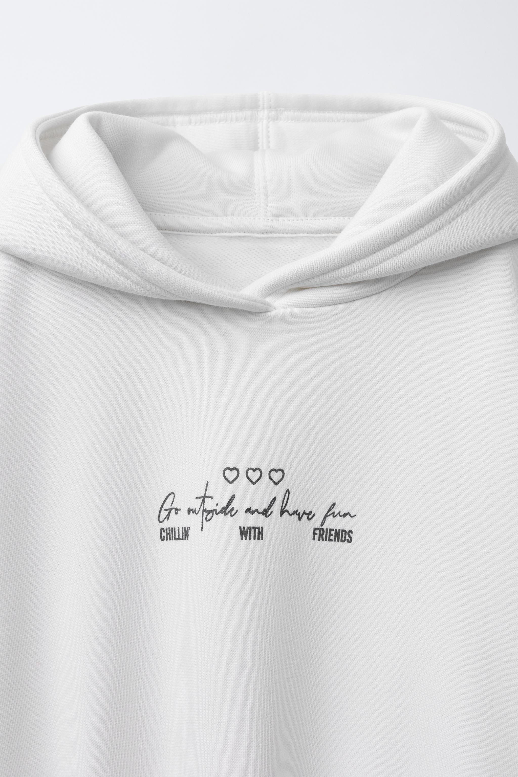 TEXT HOODIE SWEATSHIRT