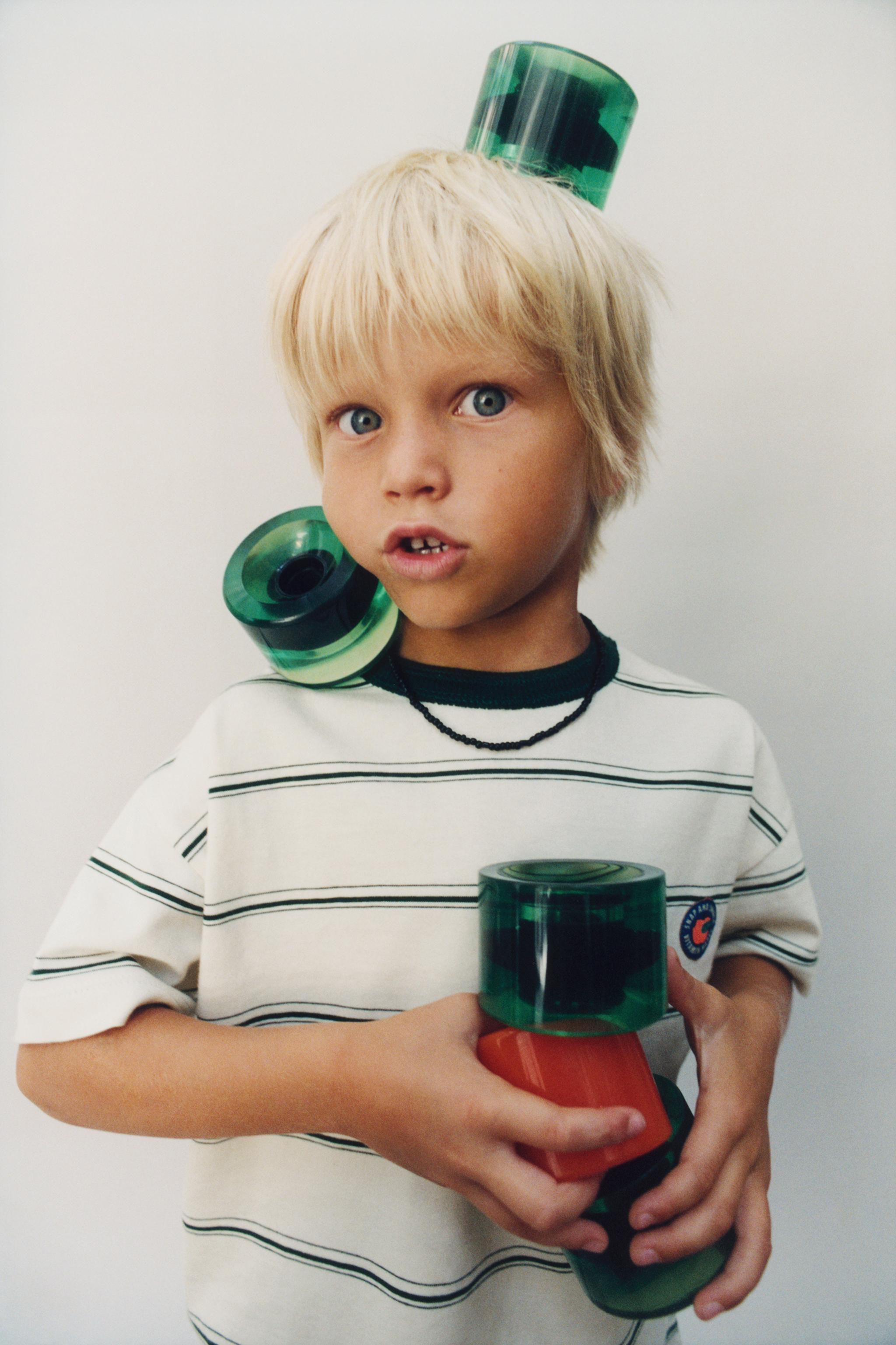 STRIPED PATCH T-SHIRT
