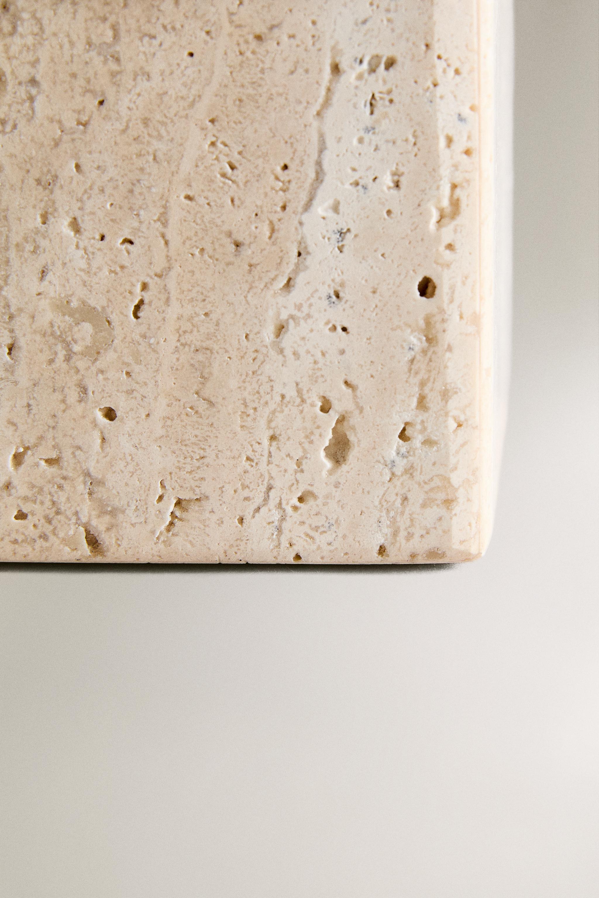 BEIGE MARBLE STORAGE BOX