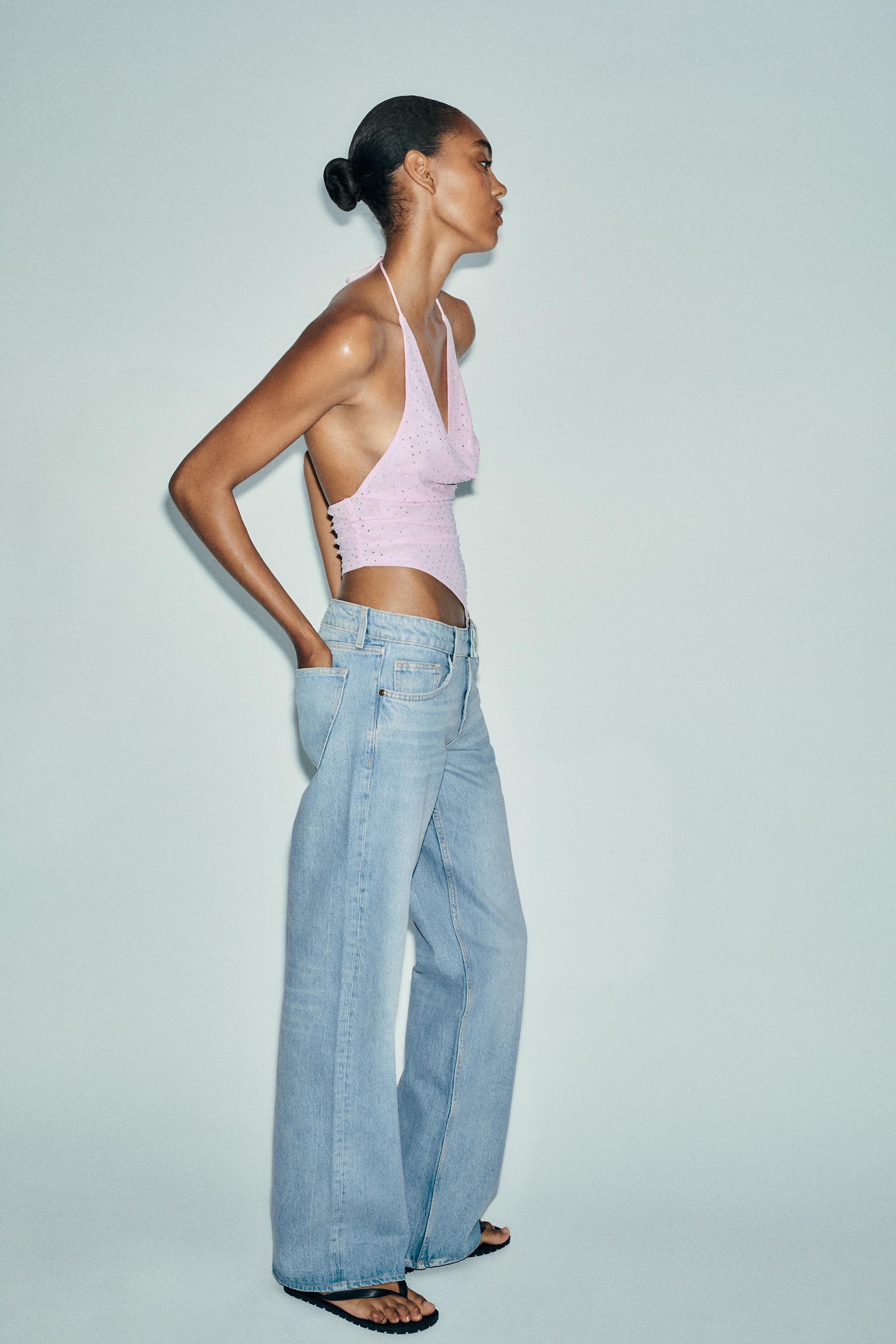 TRF LOW-RISE WIDE LEG JEANS