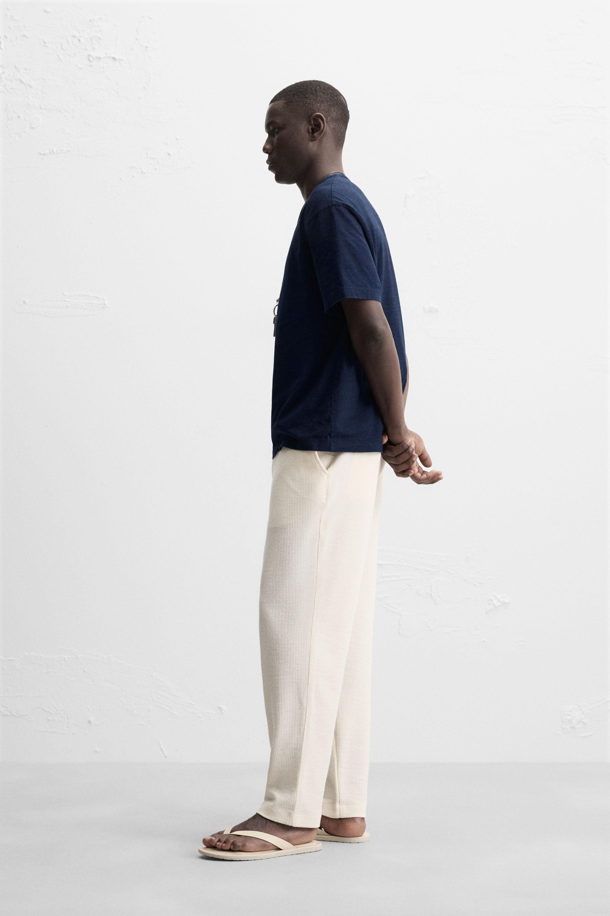 TEXTURED CHINO PANTS