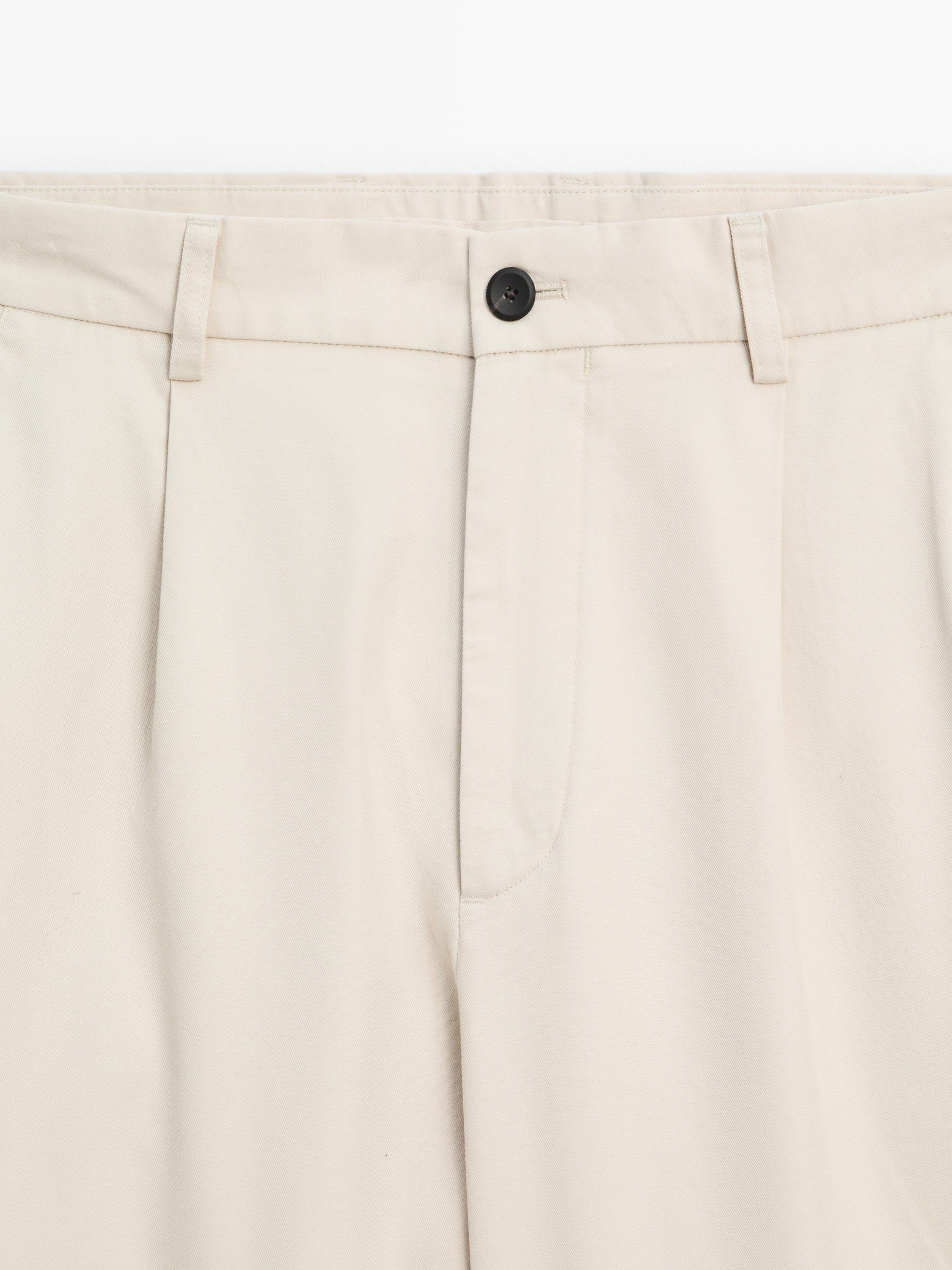 100% cotton relaxed fit trousers