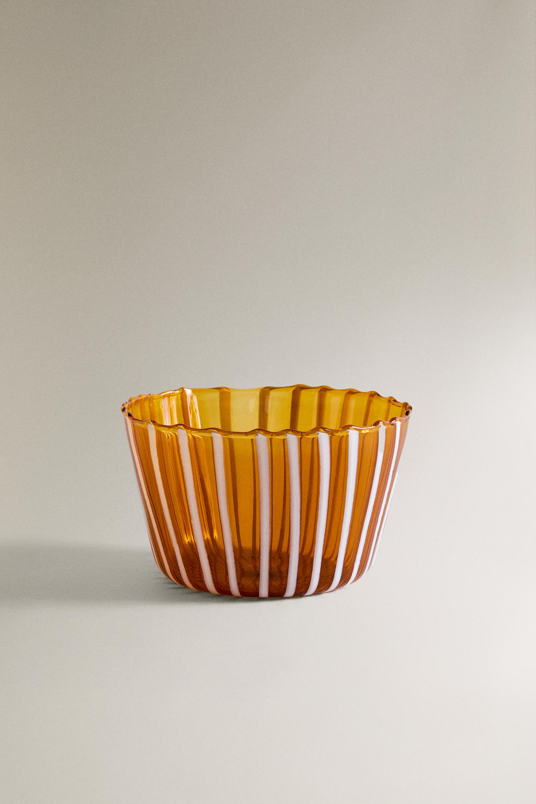 STRIPED BOROSILICATE GLASS BOWL