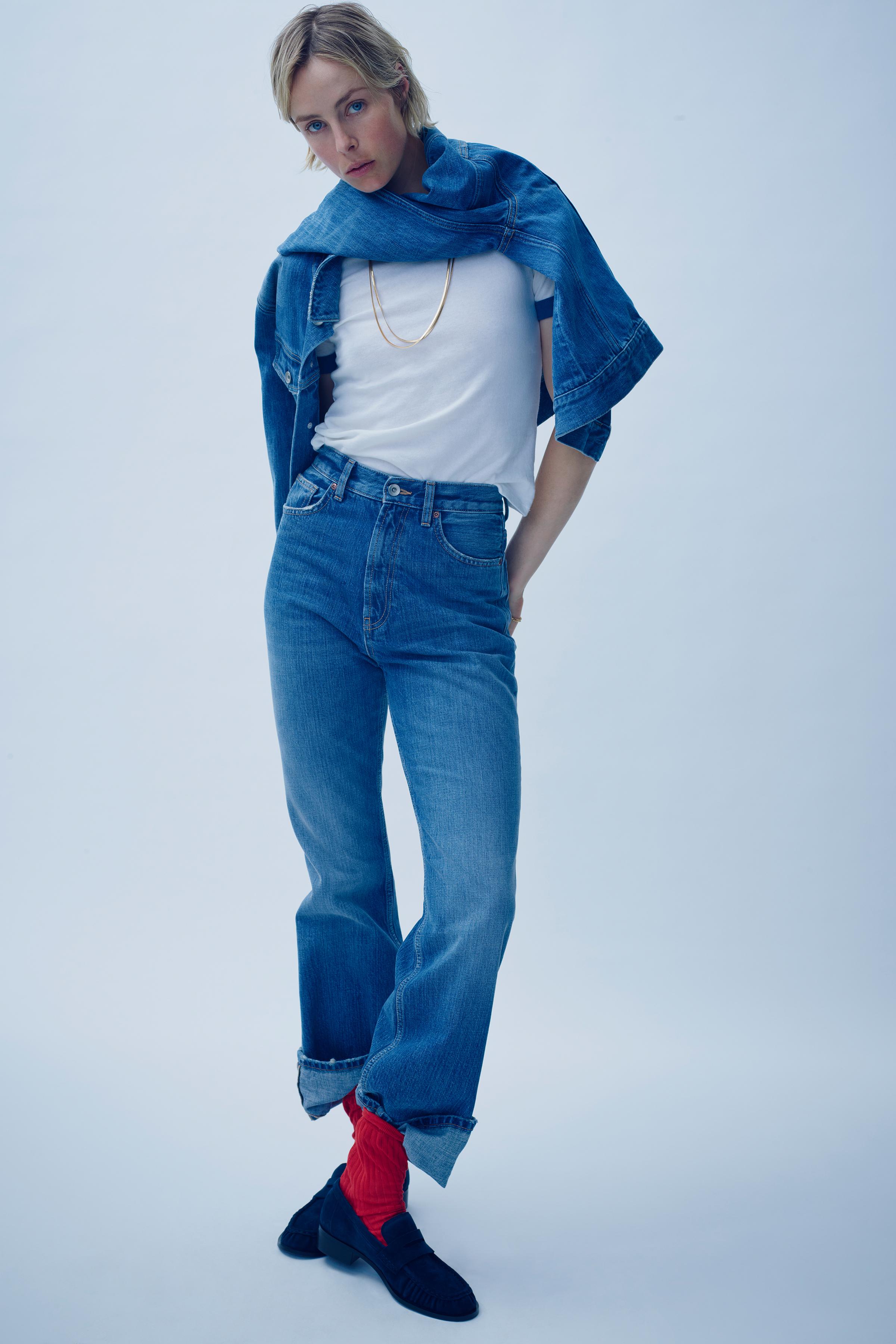 WASHED EFFECT RIBBED T-SHIRT