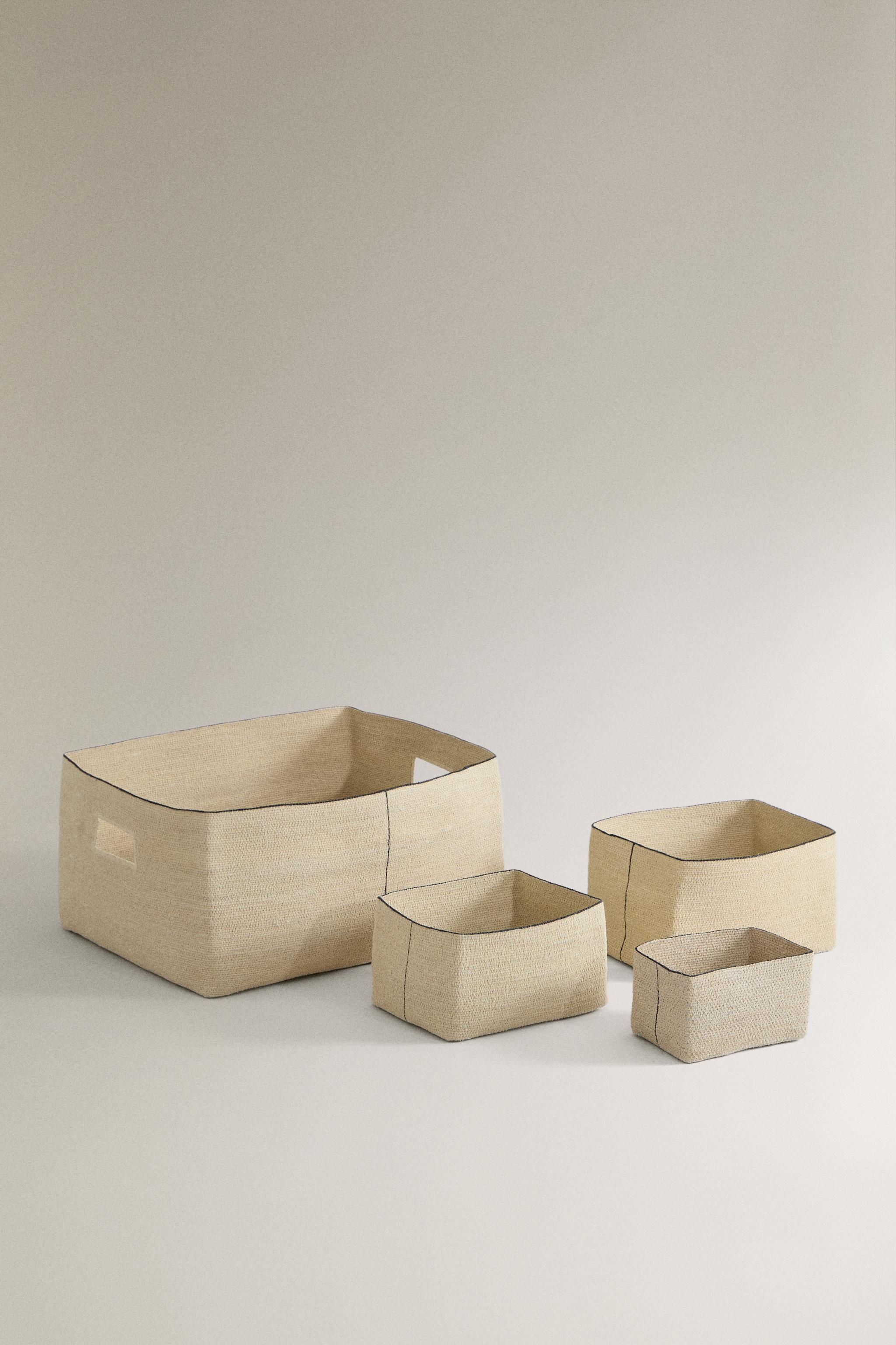 SQUARE BASKET WITH LINE