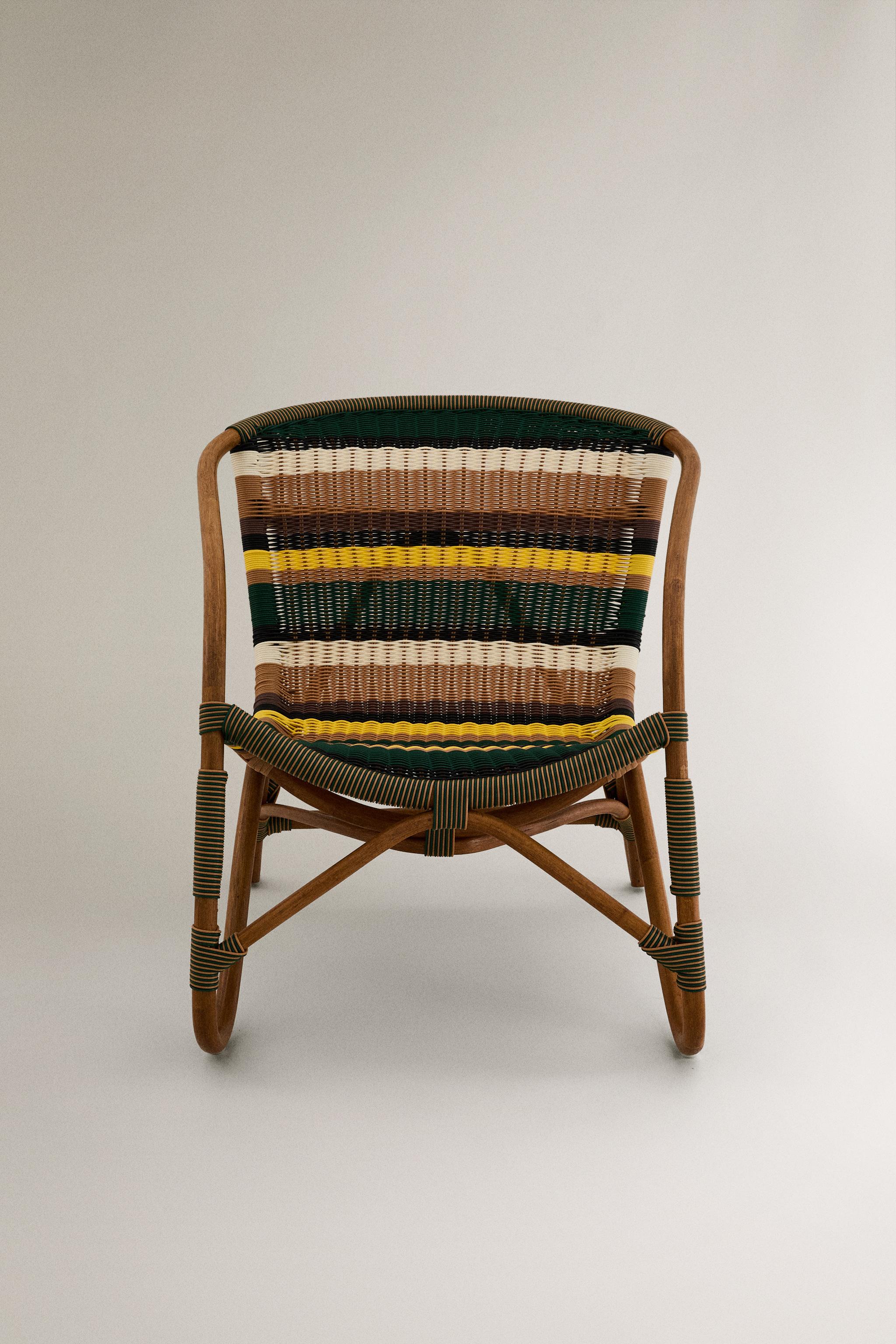 MULTICOLORED WOVEN CHAIR X COLLAGERIE