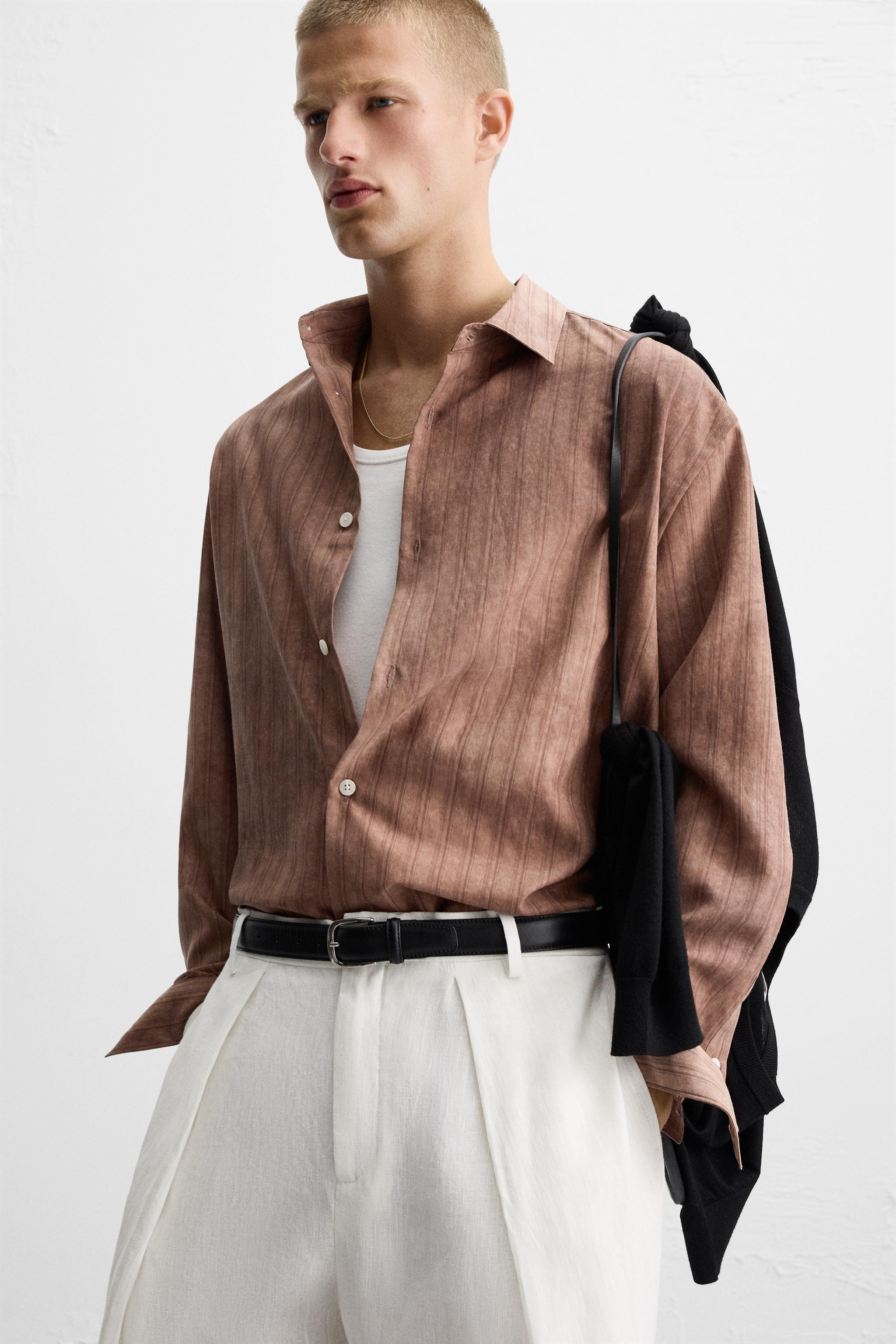 WASHED EFFECT STRIPED SHIRT