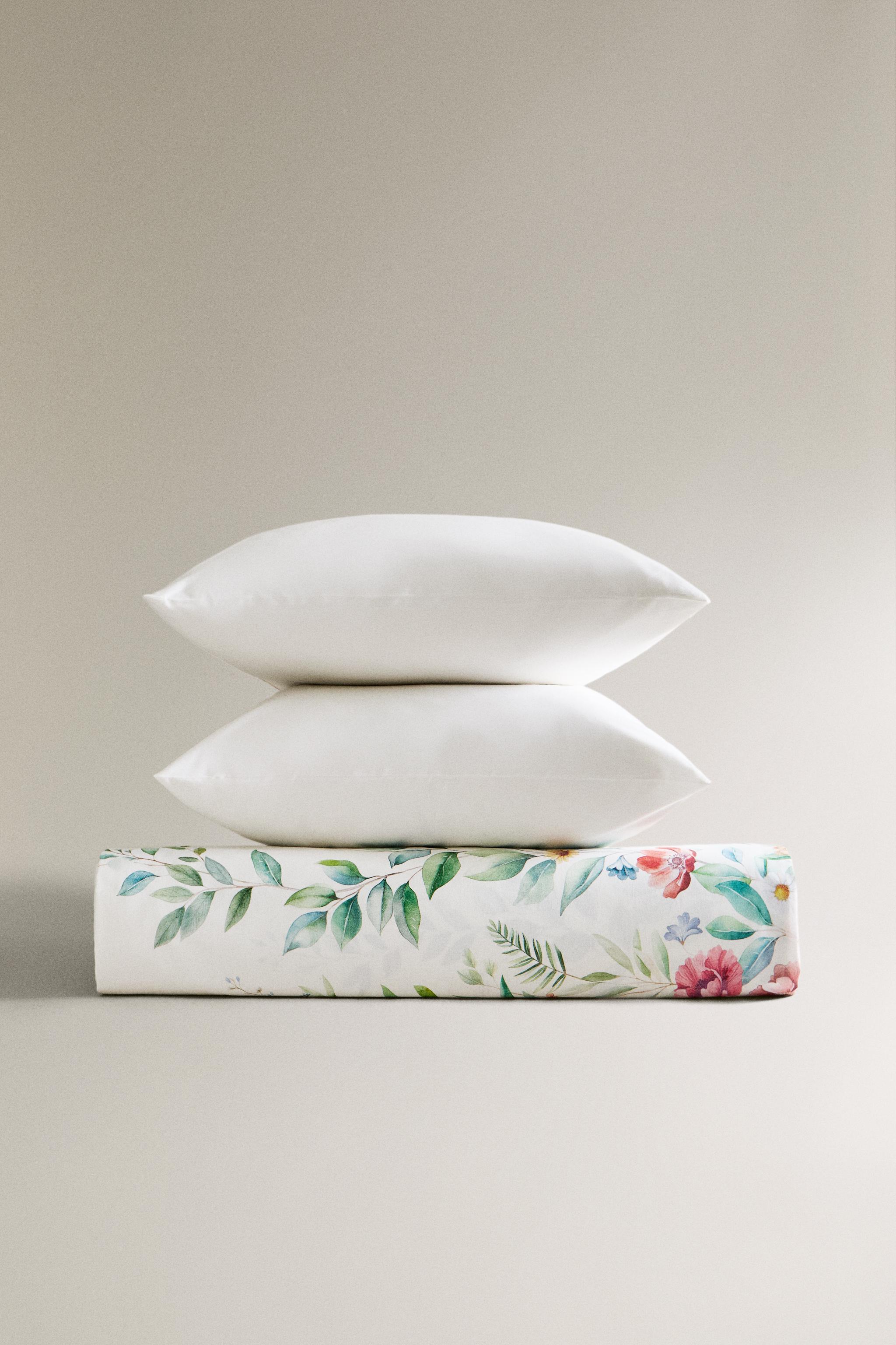 FLORAL PRINT COTTON DUVET COVER