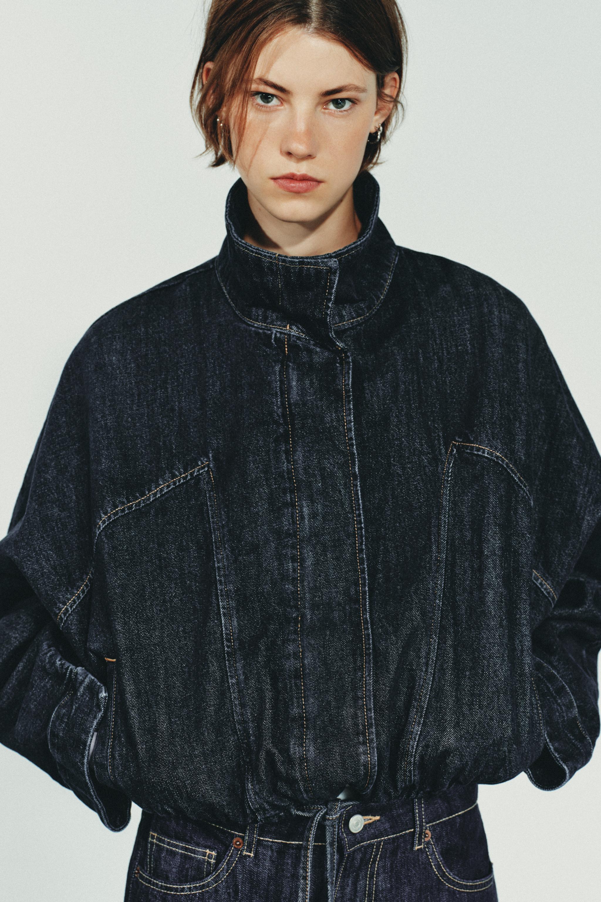 TRF BATWING SLEEVE DENIM JACKET