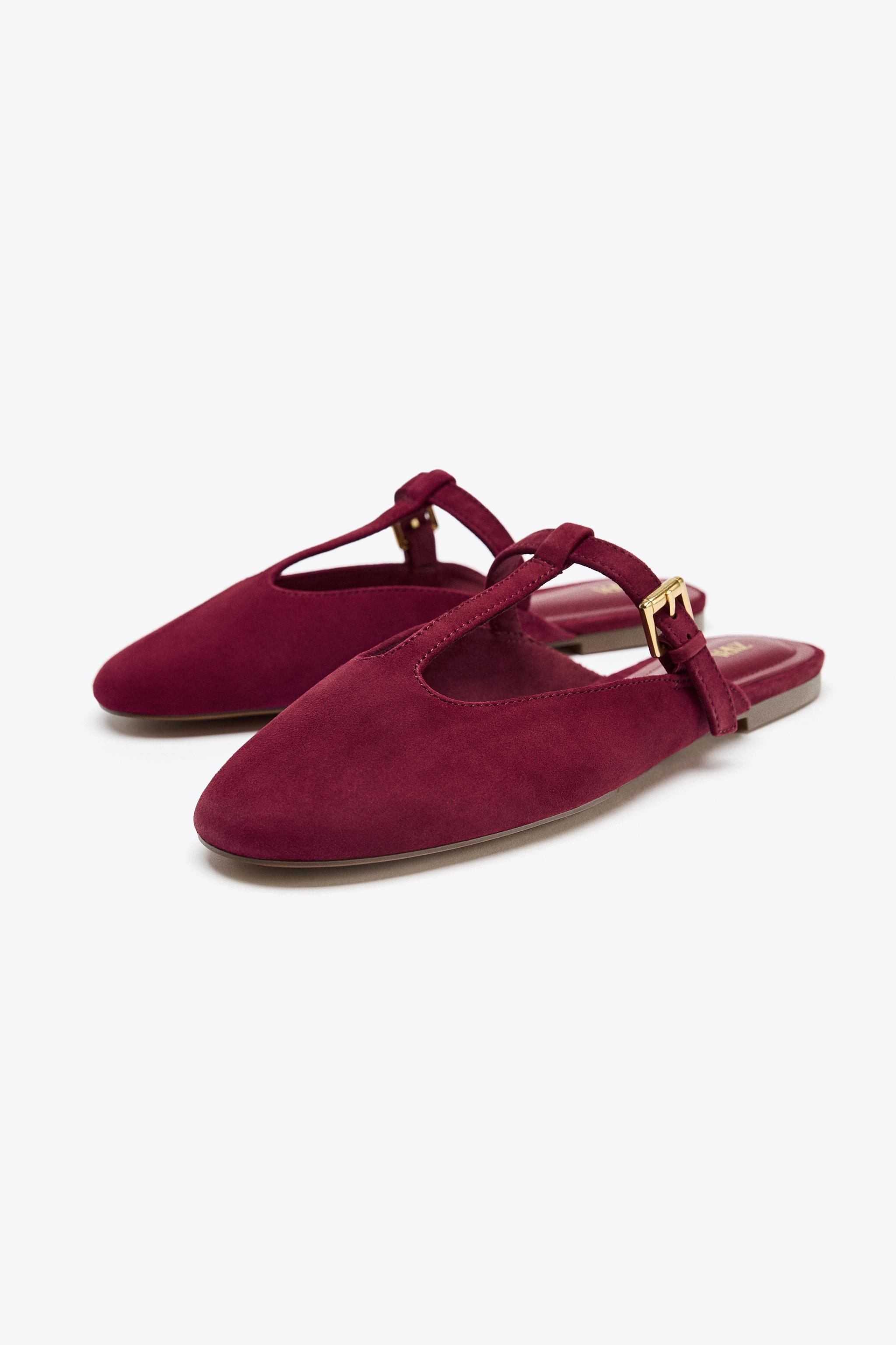 SUEDE STRAP SLINGBACKS