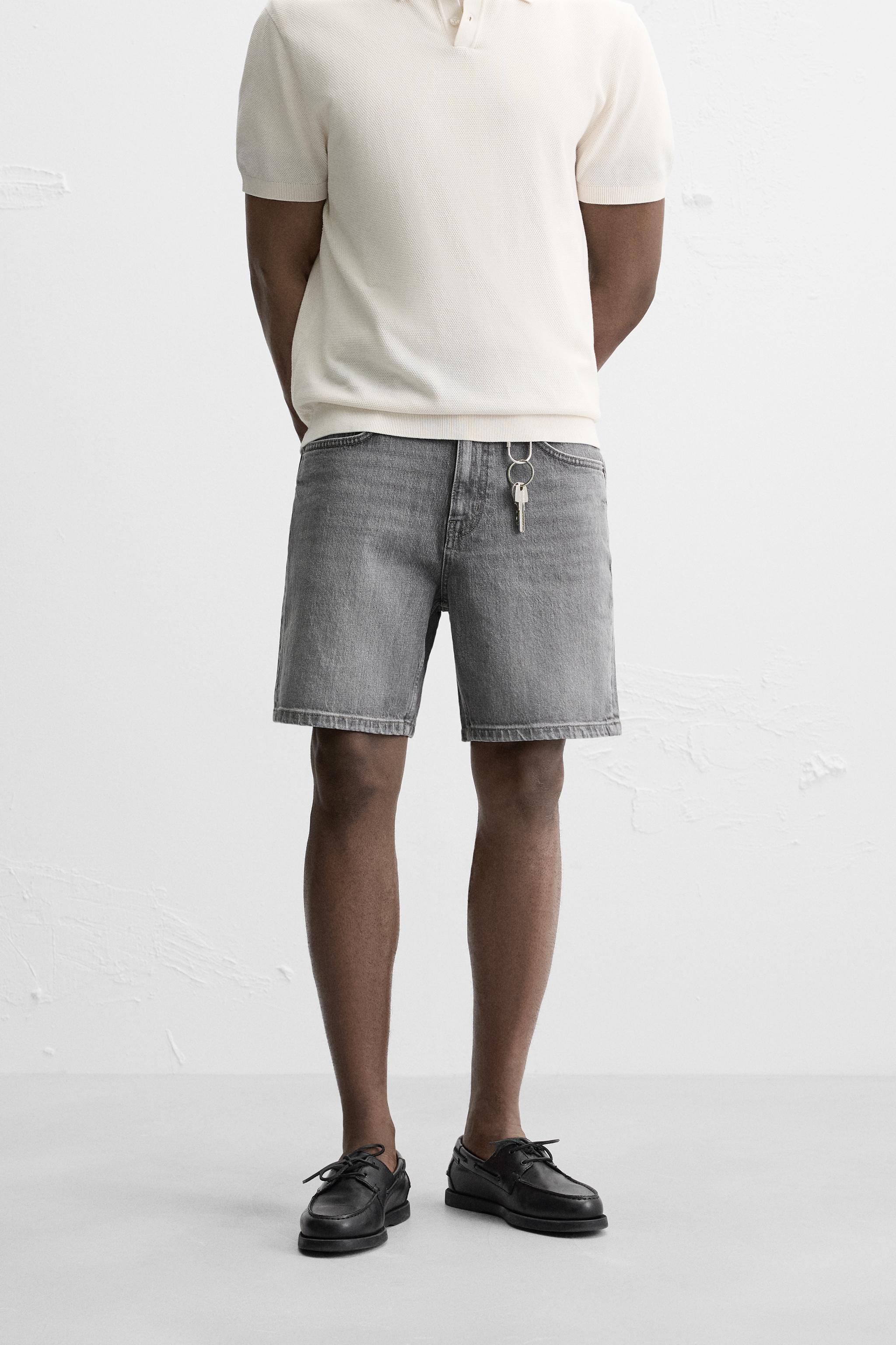REGULAR FIT DENIM SHORTS