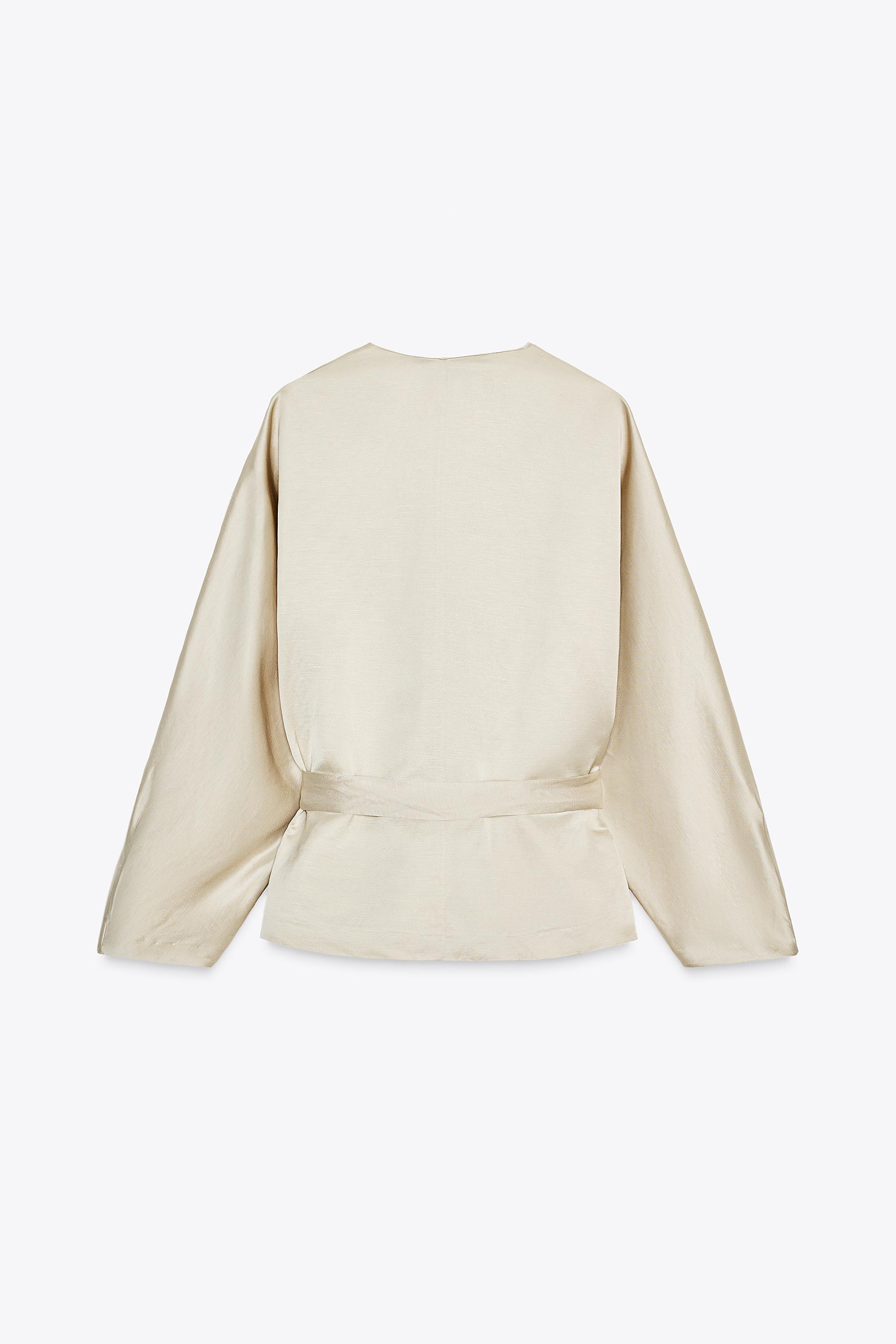 ZW COLLECTION LINEN WRAP BLOUSE