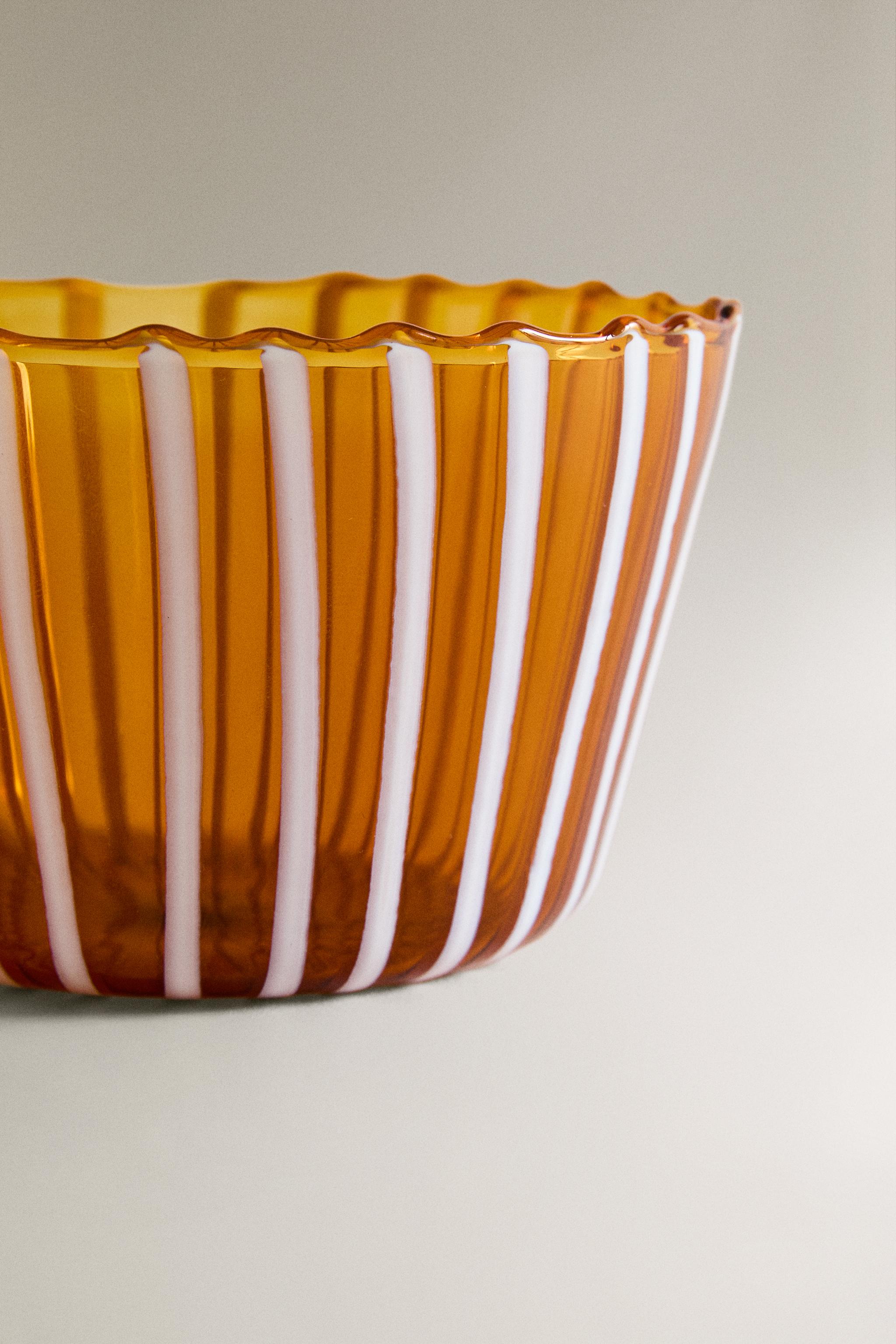 STRIPED BOROSILICATE GLASS BOWL