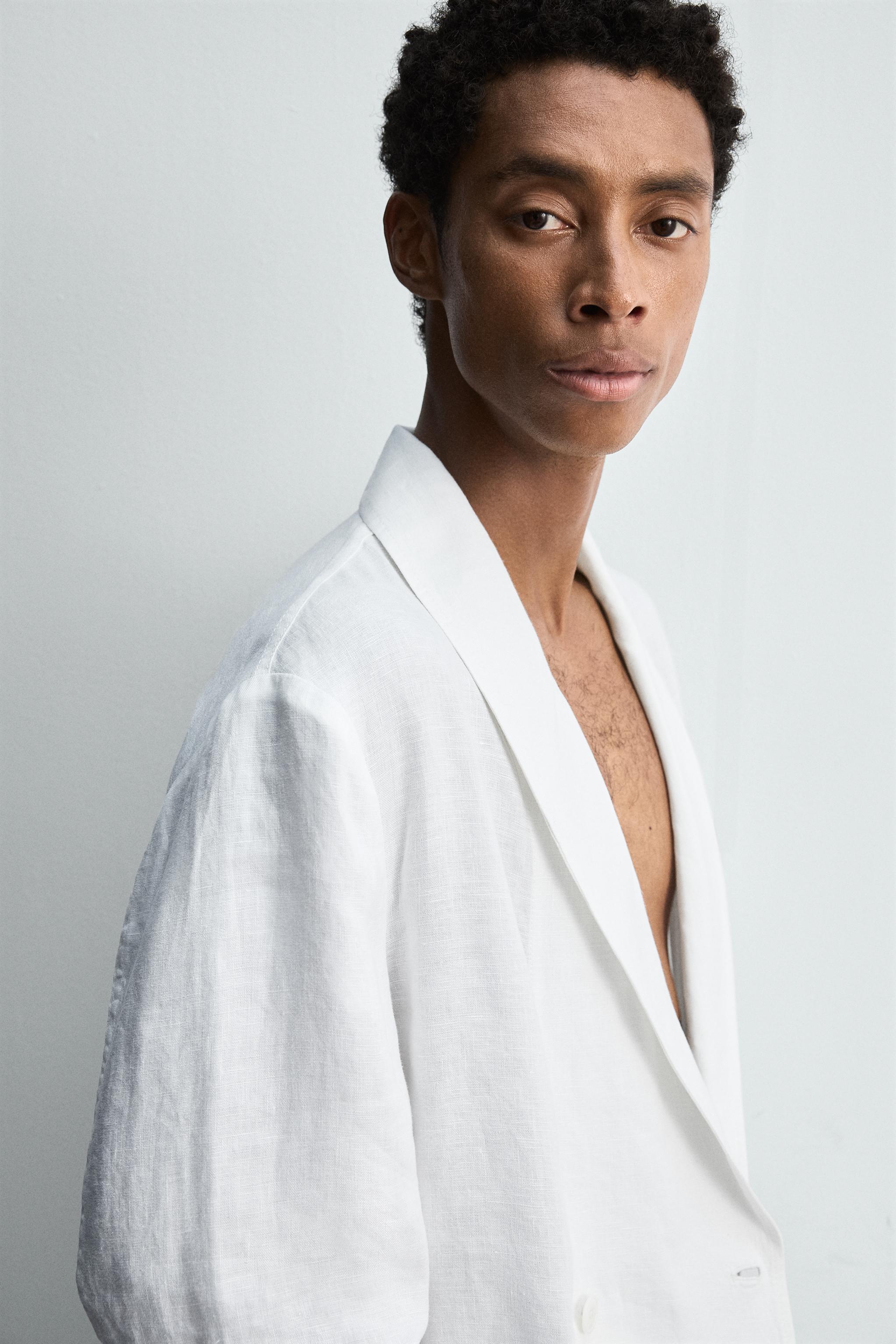 RELAXED FIT LINEN BLAZER