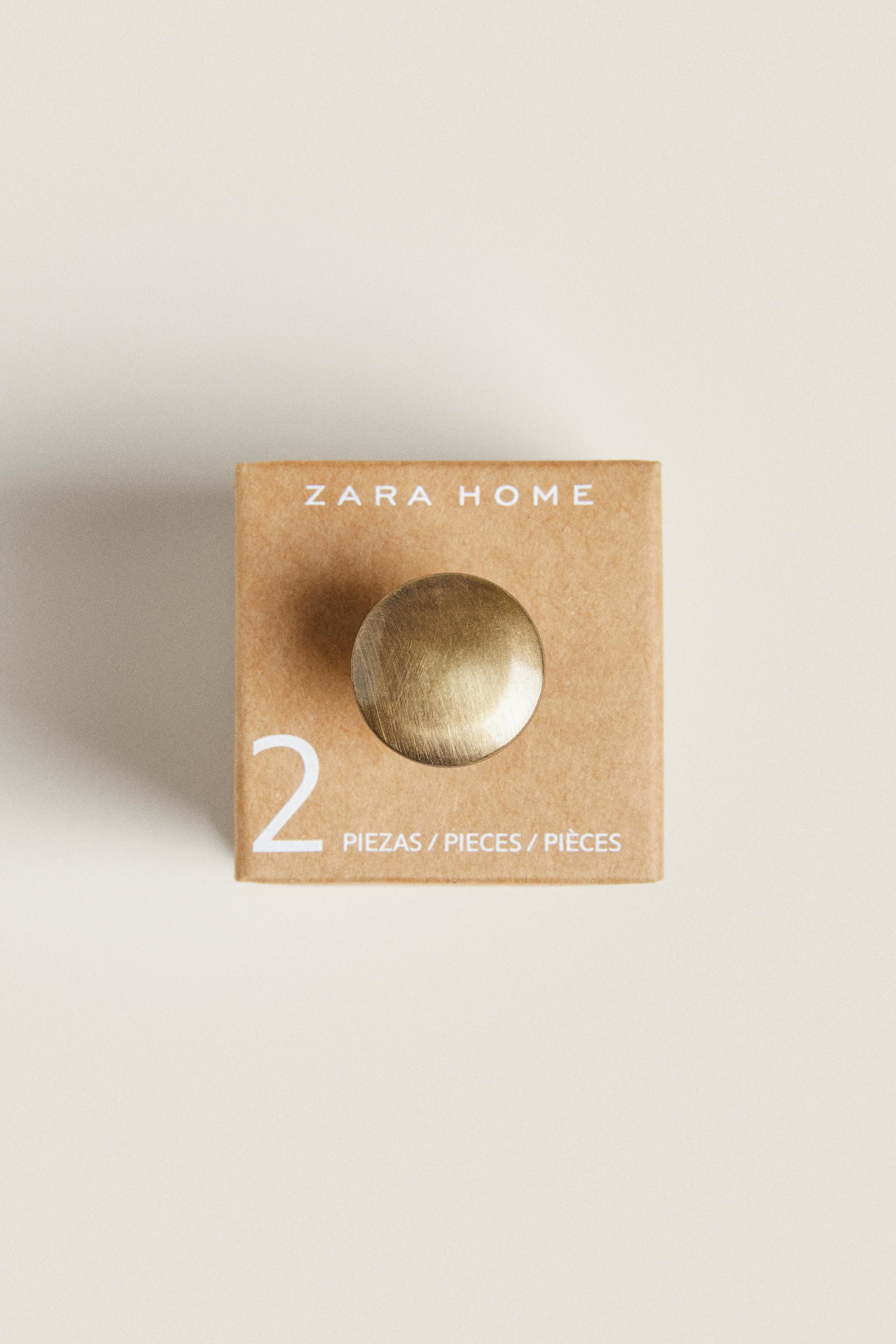 SET OF ROUND BRASS KNOBS (SET OF 2)