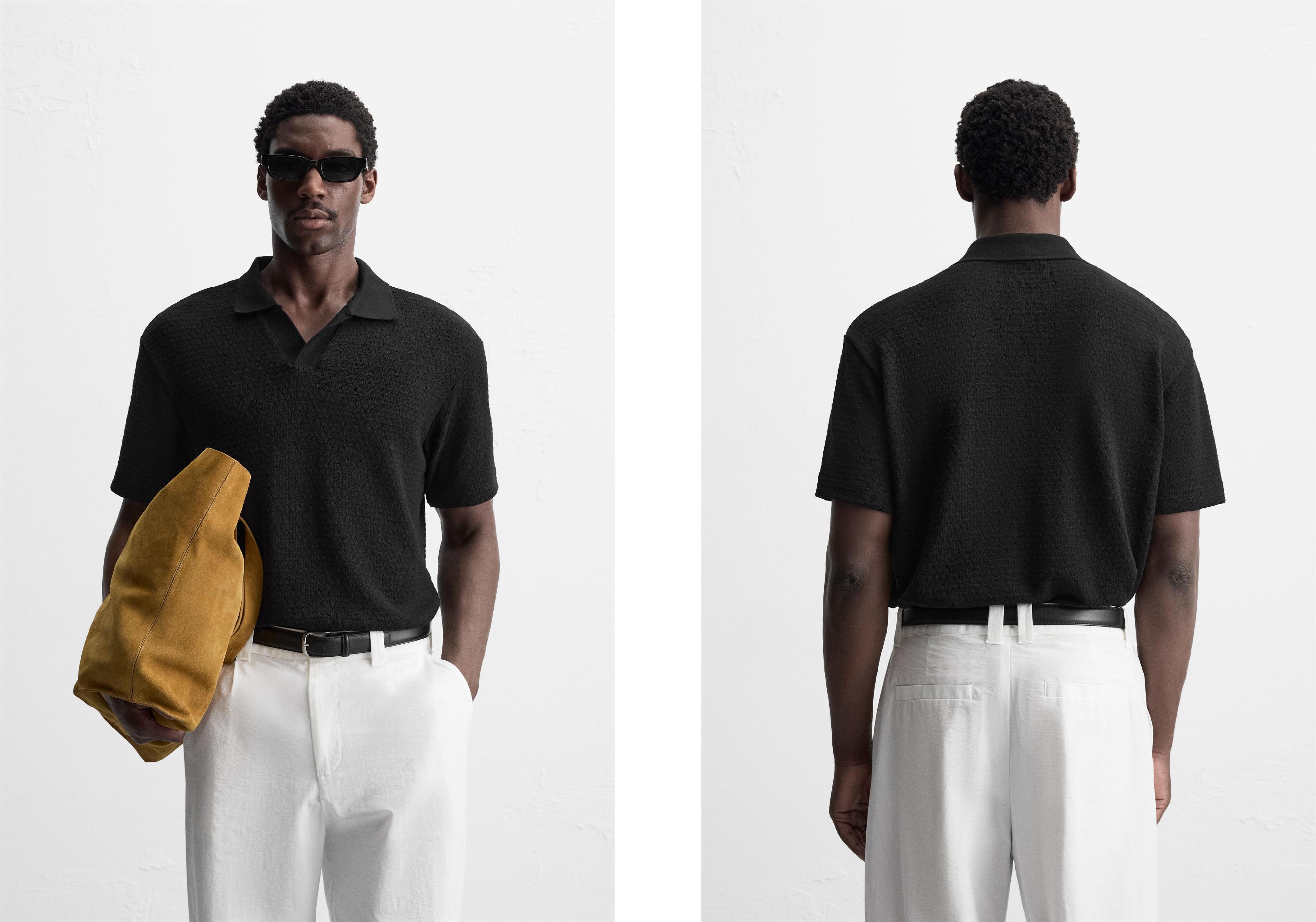 GEOMETRIC JACQUARD POLO SHIRT