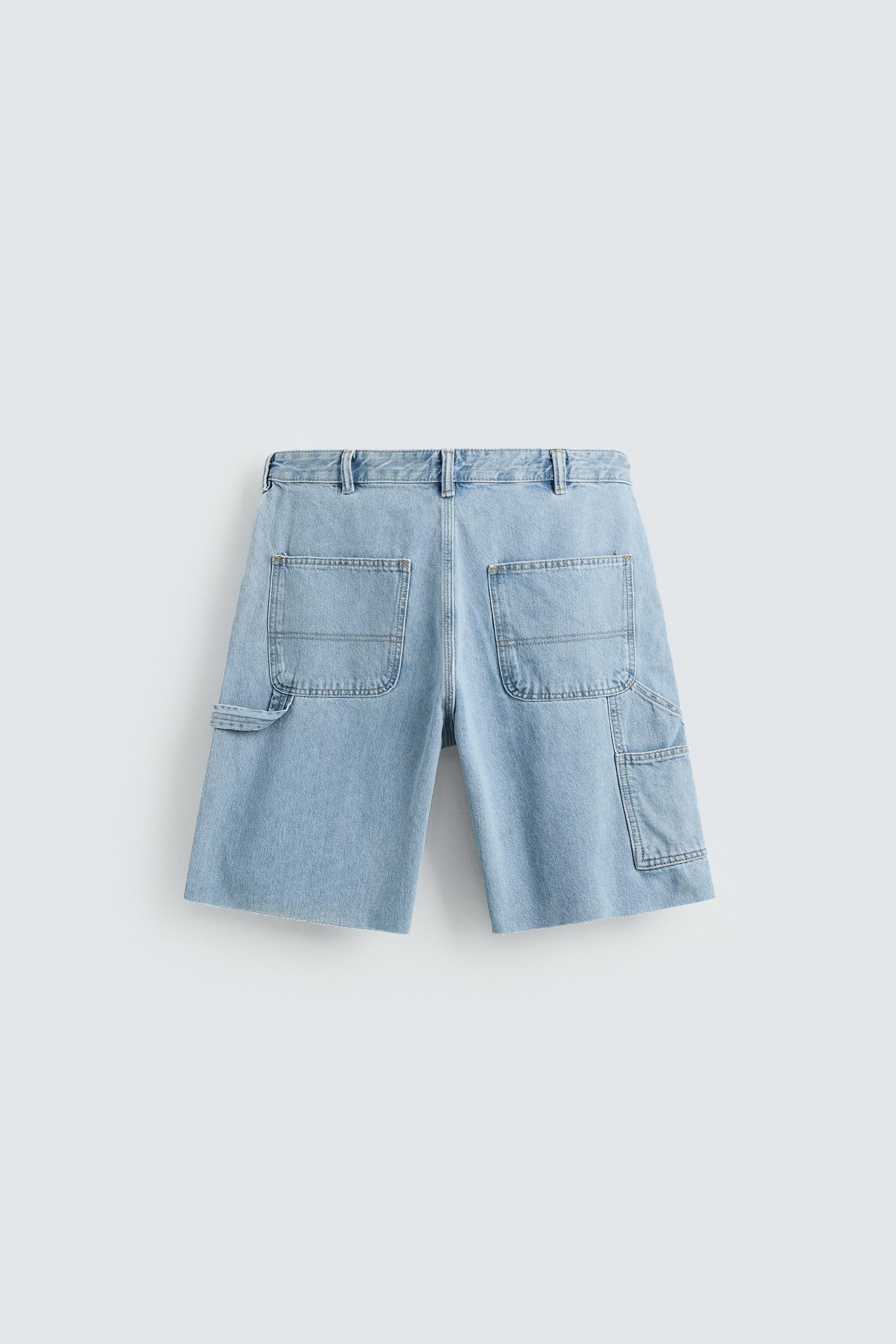 CARPENTER POCKET DENIM BERMUDA SHORTS