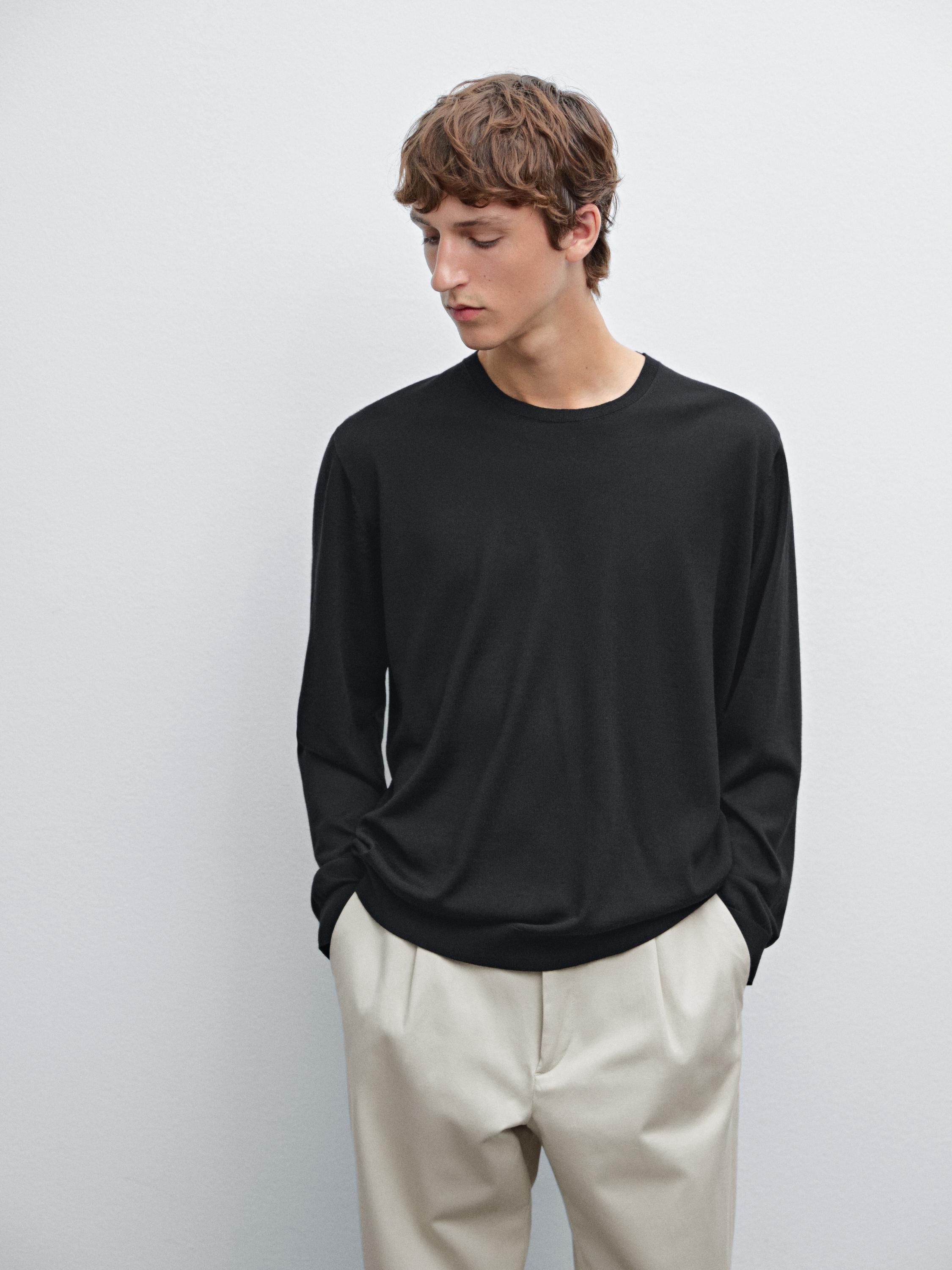 100% merino wool knit sweater