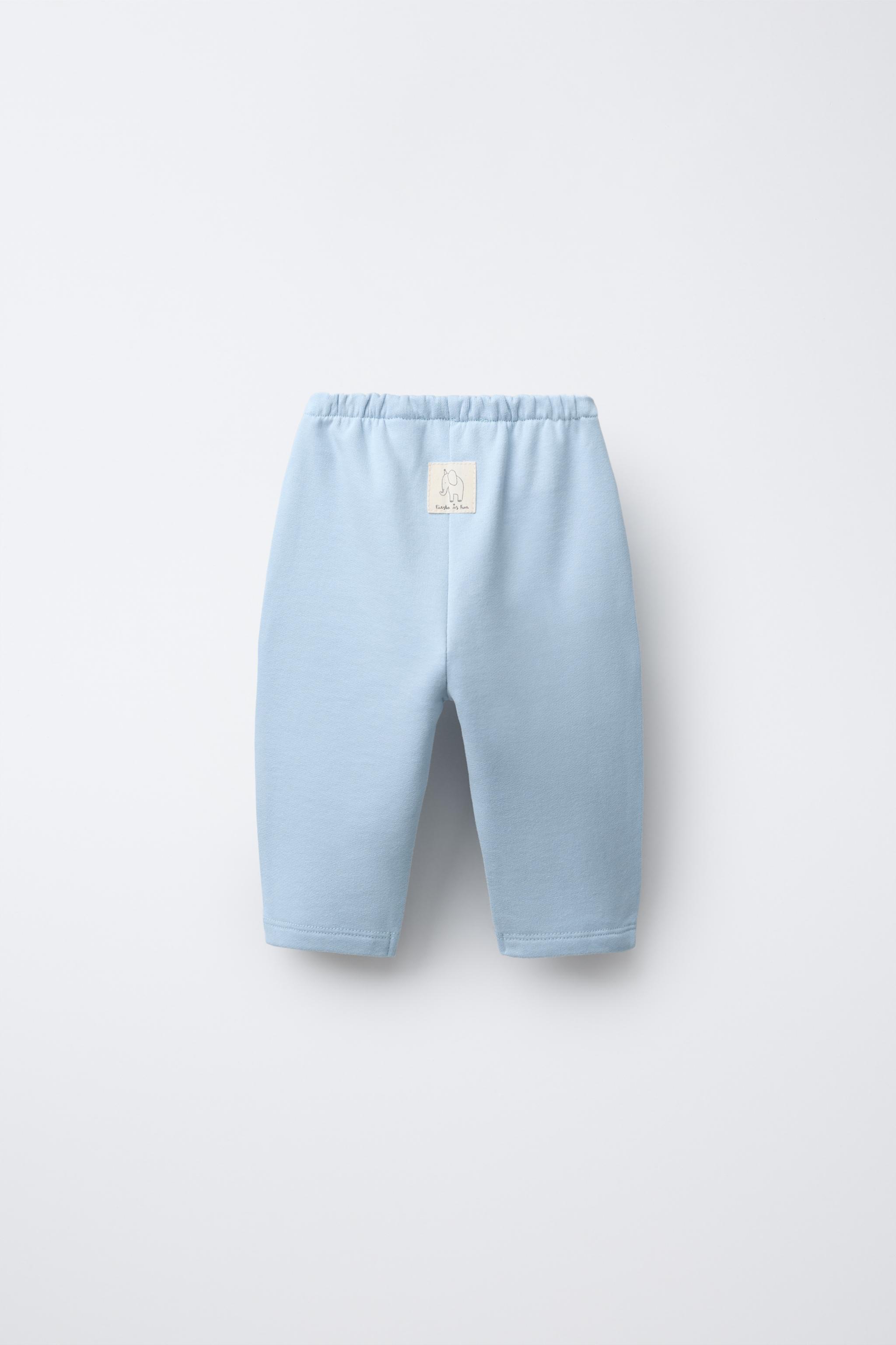 LABEL DETAIL BAGGY PLUSH PANTS