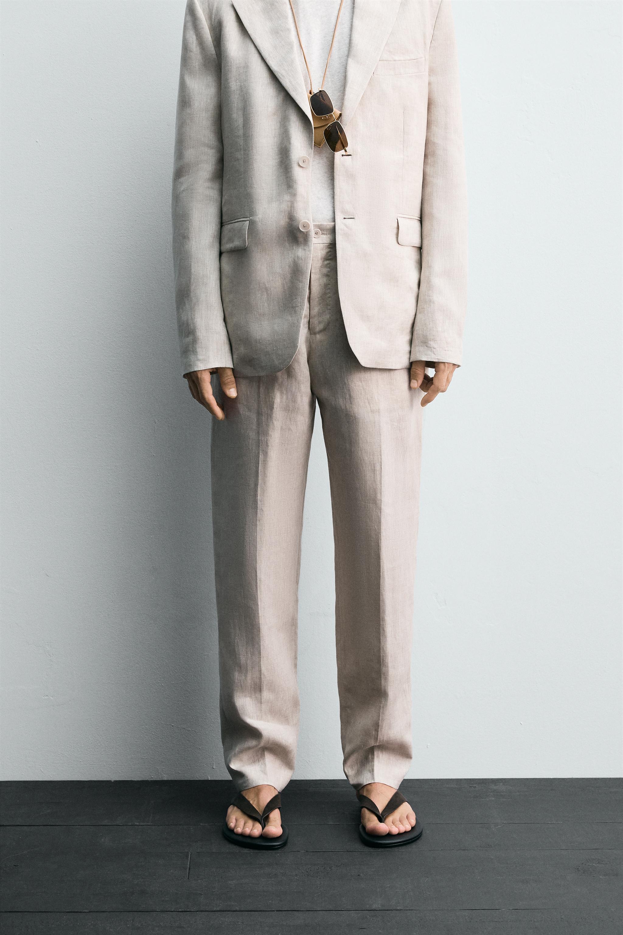 SUIT PANTS IN 100% LINEN