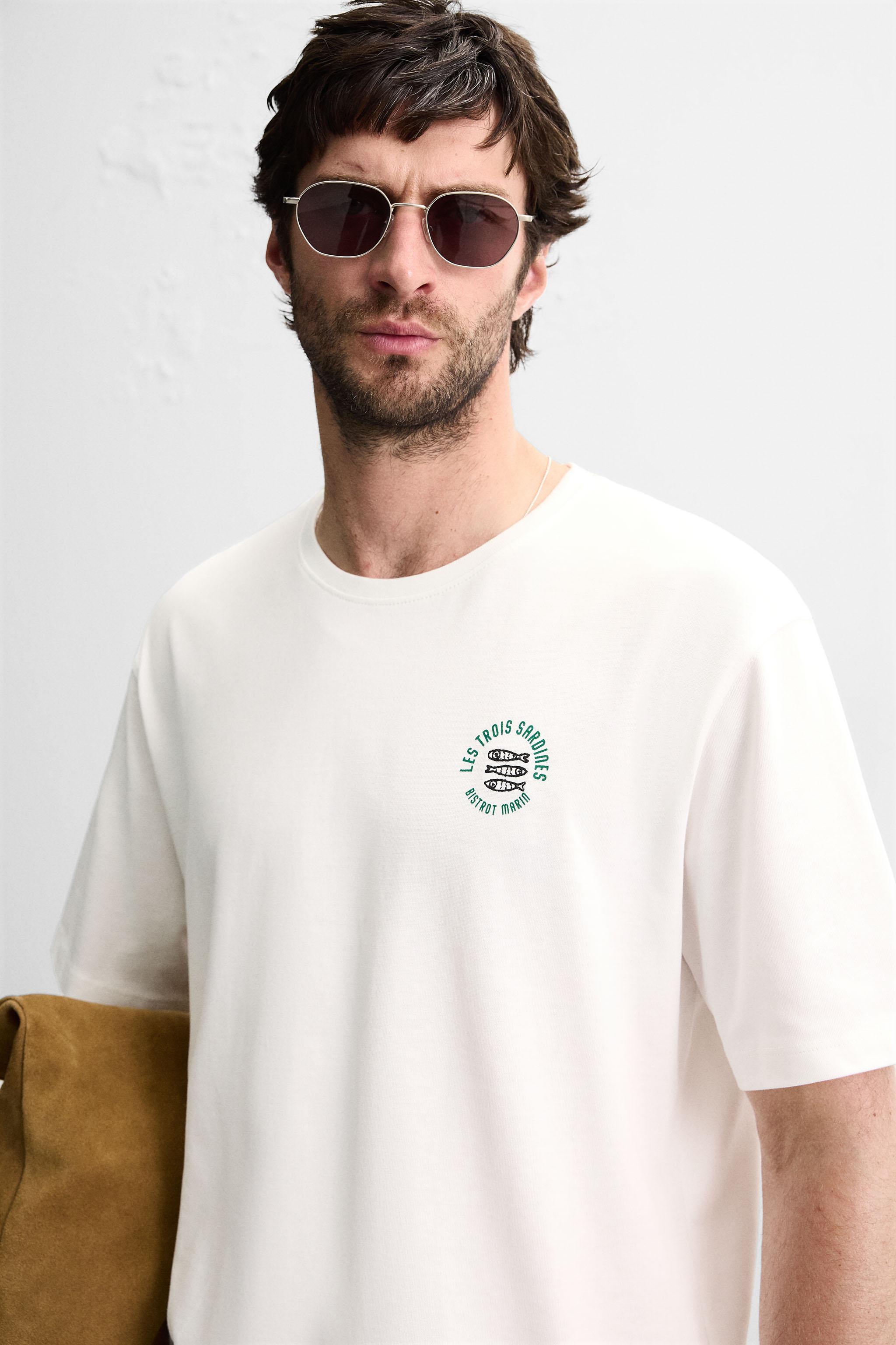 COMBINATION EMBROIDERY T-SHIRT